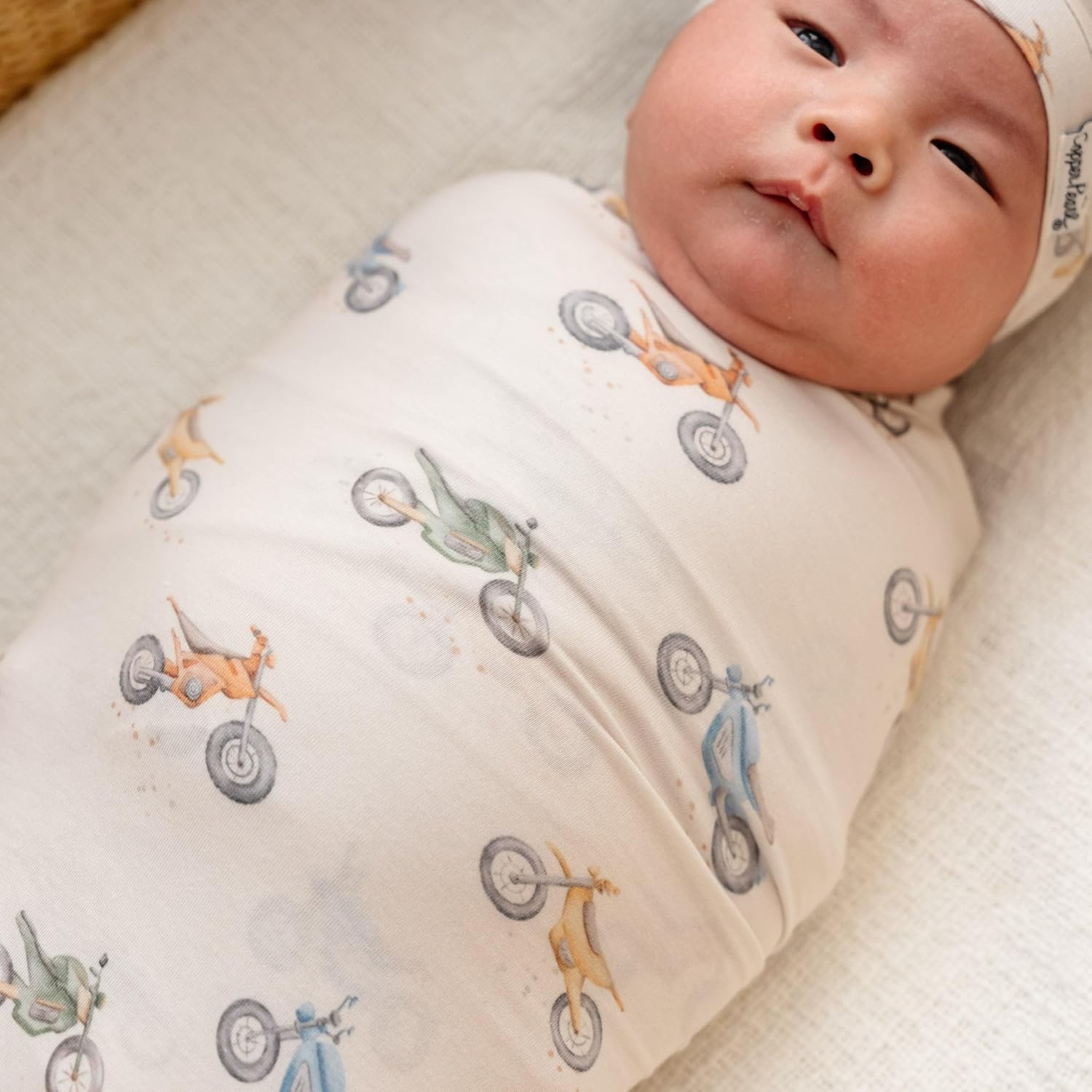 Copper Pearl Large Premium Knit Baby Swaddle Receiving Blanket Ryder