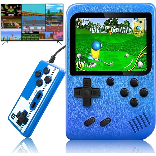 Retro Handheld Game Console, Mini Retro Game Console with 500 Preloaded Classic Games, Portable Handheld Games for Kids Adults, 3.0-Inch Screen, 1200mAh Rechargeable Battery, Support TV & 2 Players