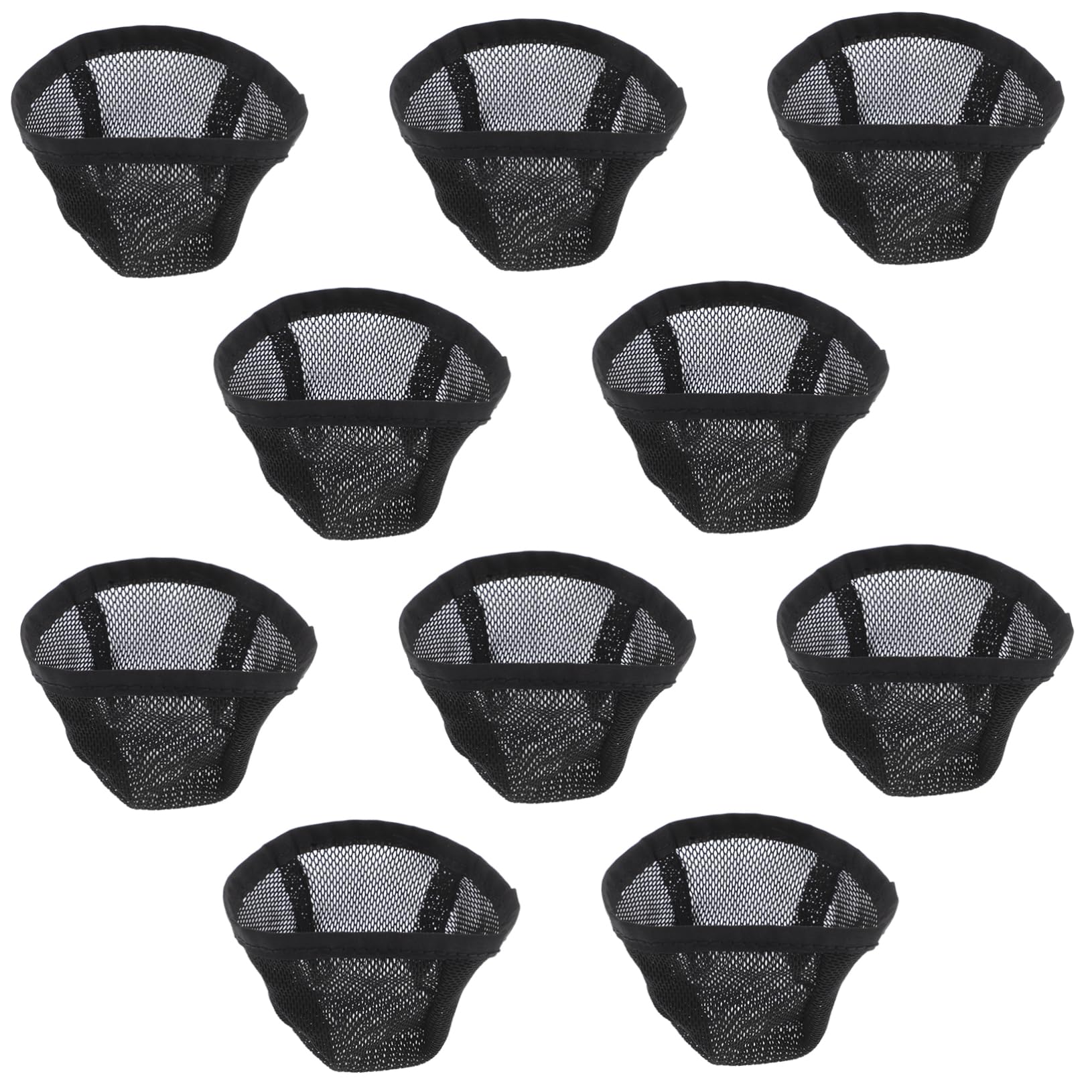 BESTYASH 10pcs Black Crochet Net Caps for Wigs and Hair Extensions Stretchable Weaving and Sleeping Accessories Comfortable and Breathable Design for All Occasions