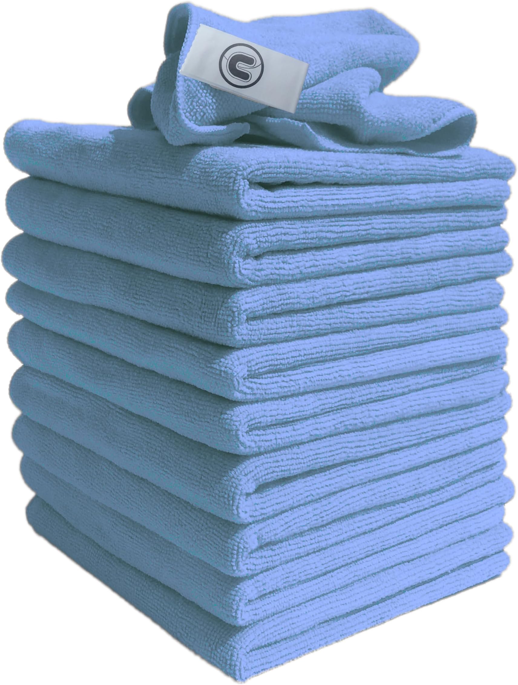 Discounted Cleaning Supplies DCS Microfibre Cloth, Blue, Pack of 10, Large Size: 40x40cm. Super Soft Premium Streak Free Washable Cloth Duster for Kitchen, Bathrooms, Surfaces, Mirrors, Car, Motorbike