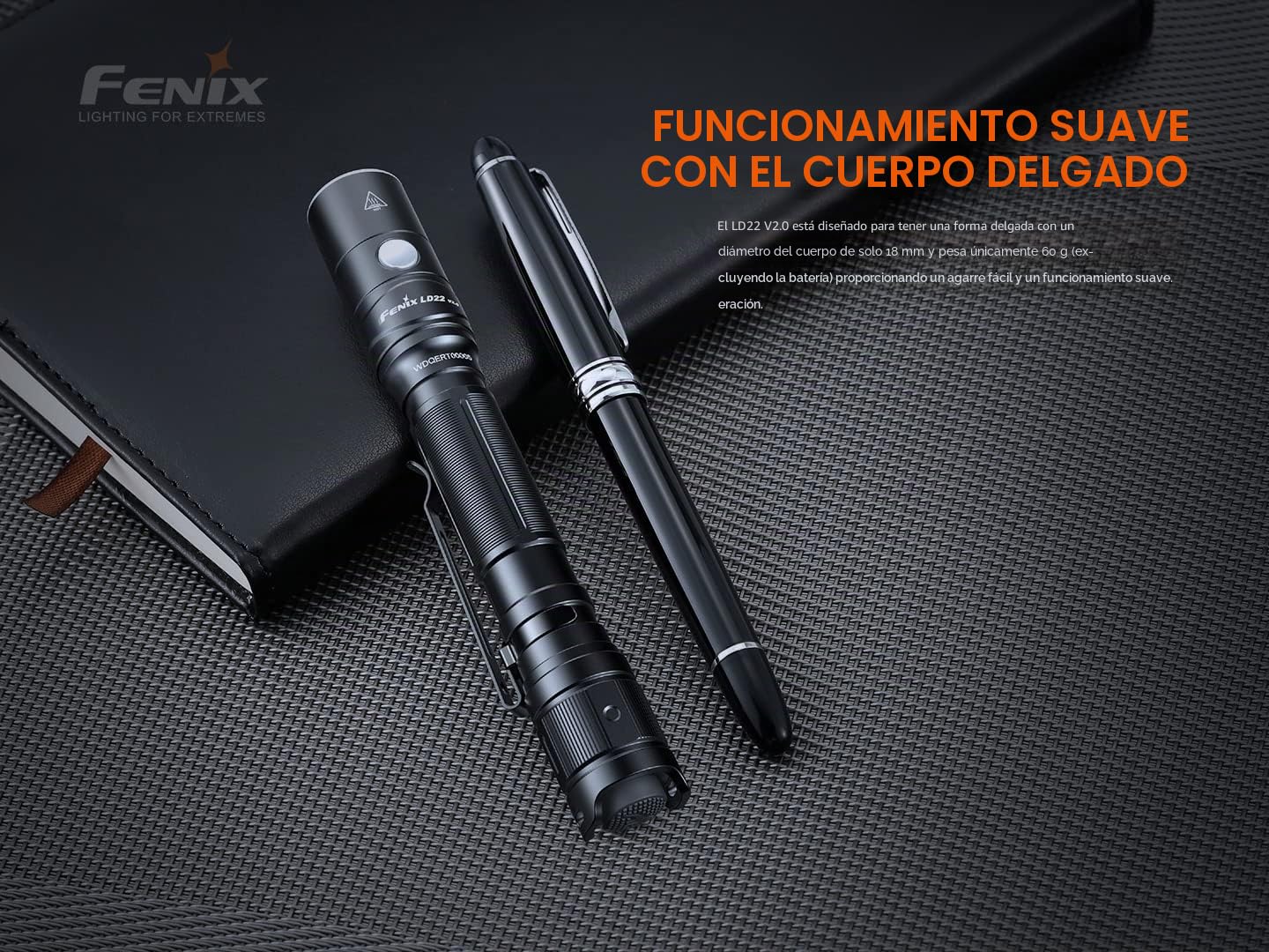 fenix Linterna LD22 v2.0 de 800 lúmenes, Schwarz