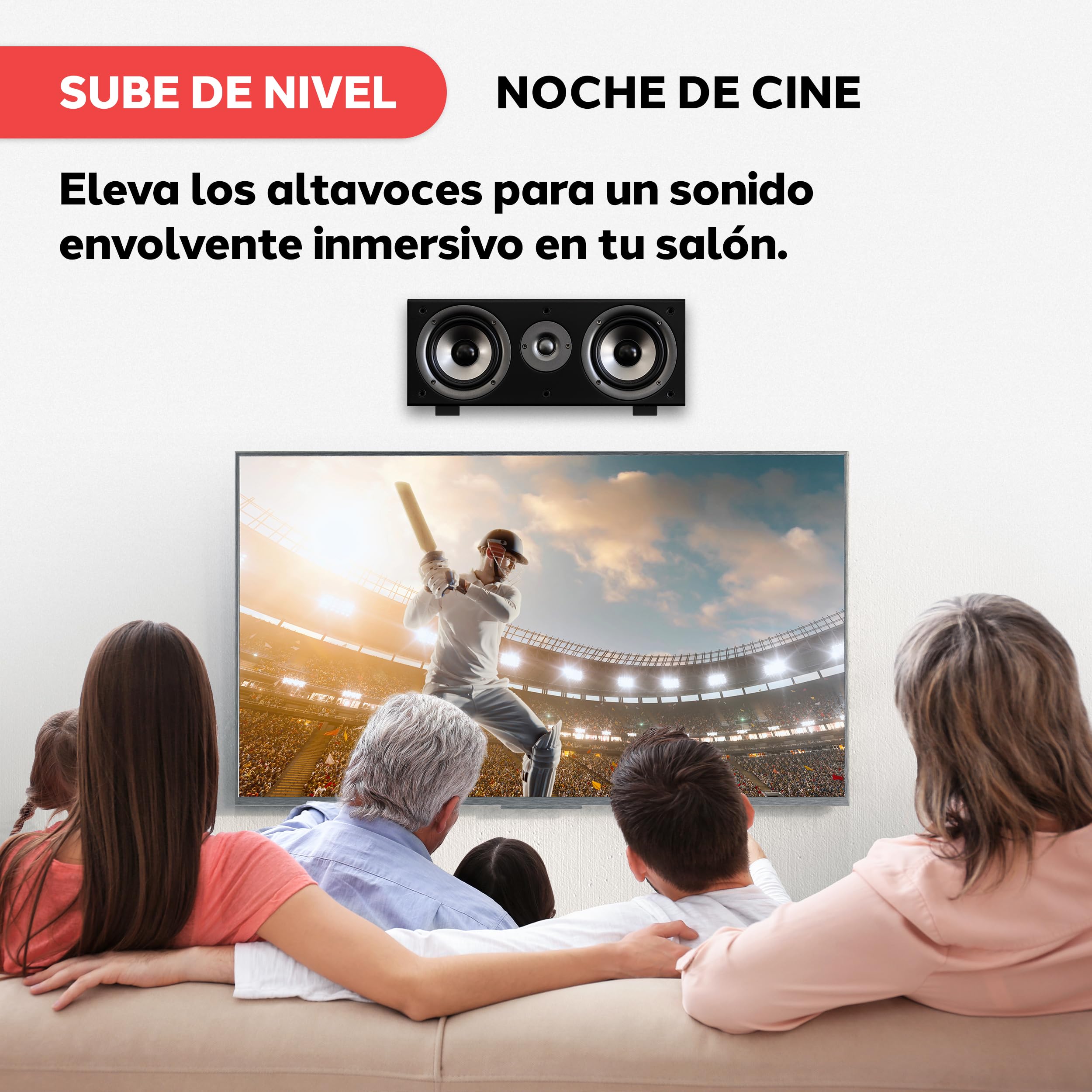 Pyle Soportes Altavoces Pared, Ajustables, Brazos de Acero, Extensibles, 2 Unidades