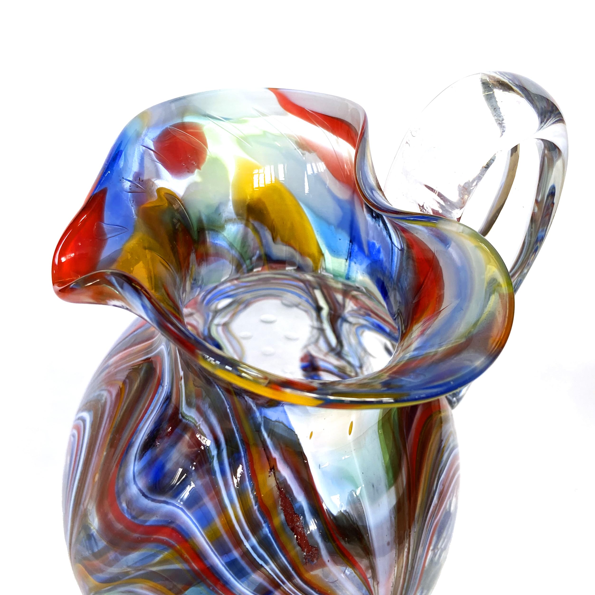 MAZZEGA ART & DESIGN - Caraffa SPECIAL EDITION in Vetro Soffiata e Lavorata a Mano, realizzati nell’isola di Murano - I Colori di Murano - Modello LONGHI Made in Italy (1)