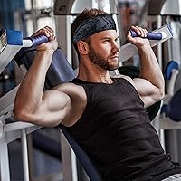 Vista 6 de Obacle Diademas para hombres y mujeres, bandas para el sudor, antideslizantes, transpirables, duraderas, para deportes al aire libre, entrenamiento
