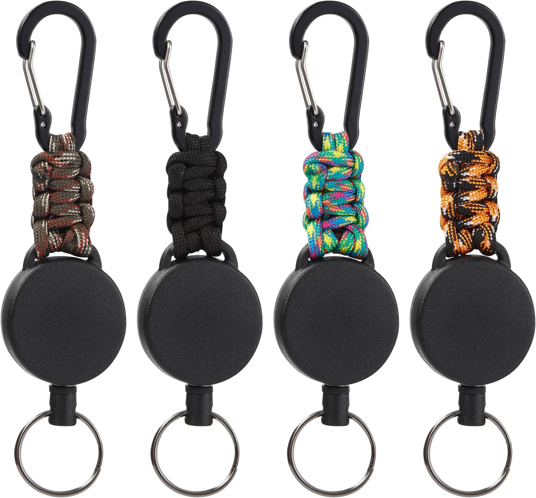 Ausziehbarer Schlüsselanhänger 2er Set - Einziehbar Bis 68cm Mit Karabiner