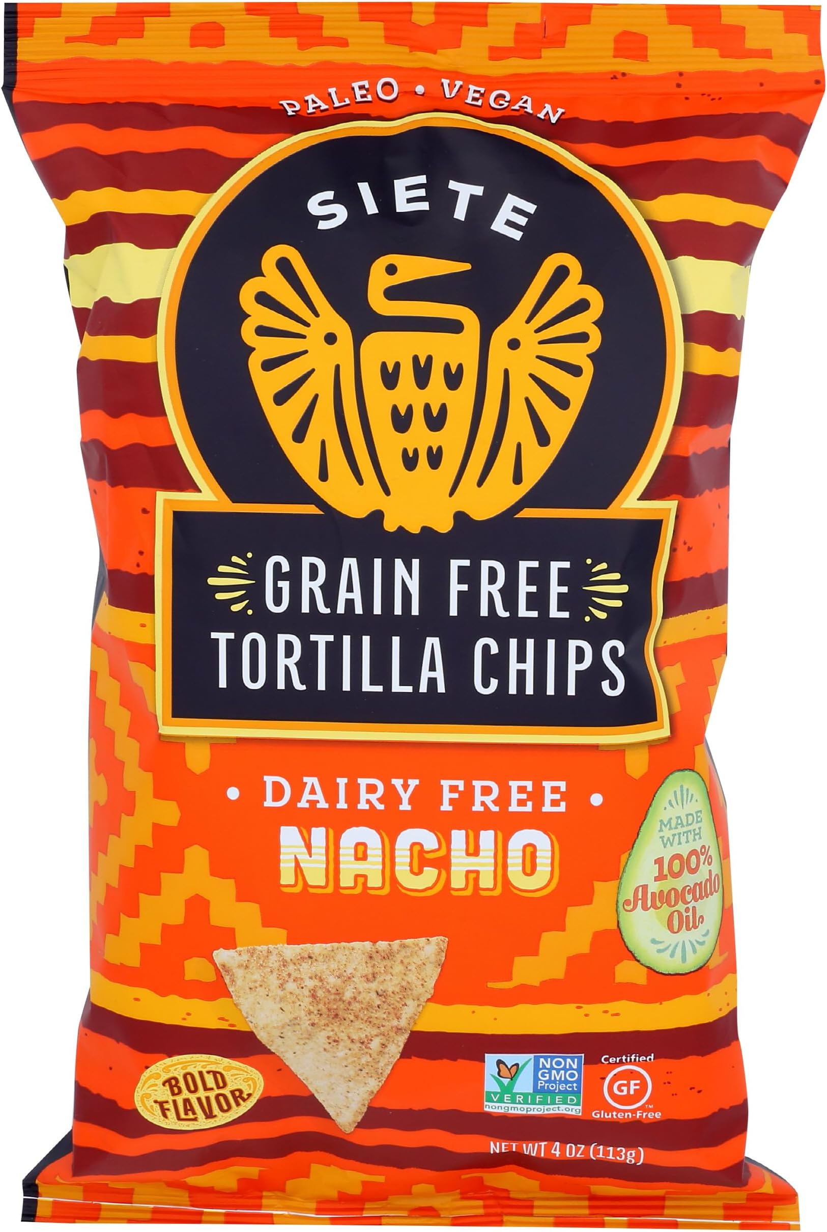 Siete Nacho Grain Free Tortilla Chips, 4 Oz