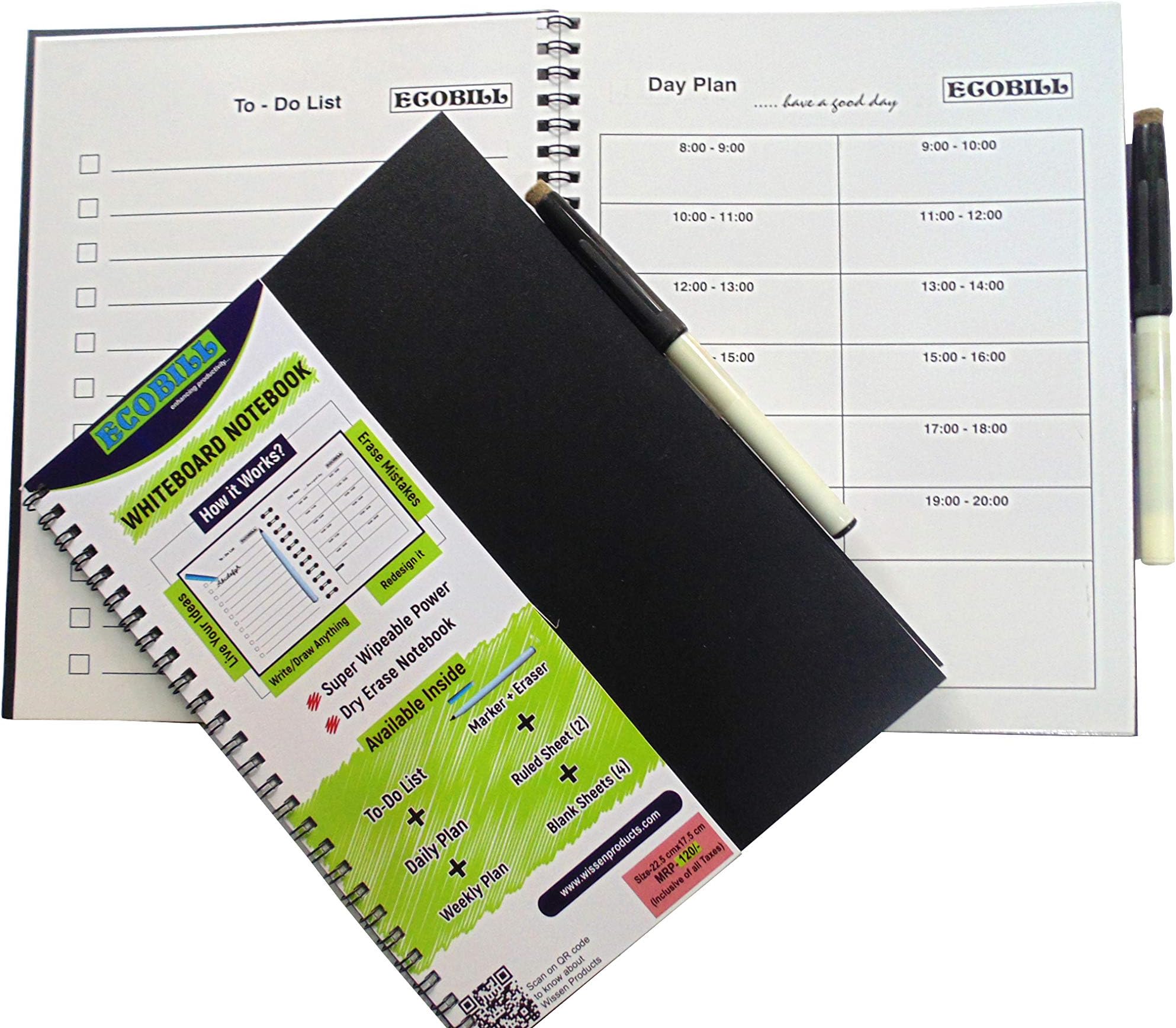 Ecobill Write Erase Writing and Planner Notebook