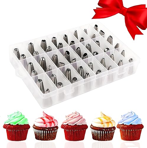 48 puntas numeradas de tuberías, puntas de glaseado de galletas, kit de decoración de galletas, consejos de decoración de pasteles para cupcakes