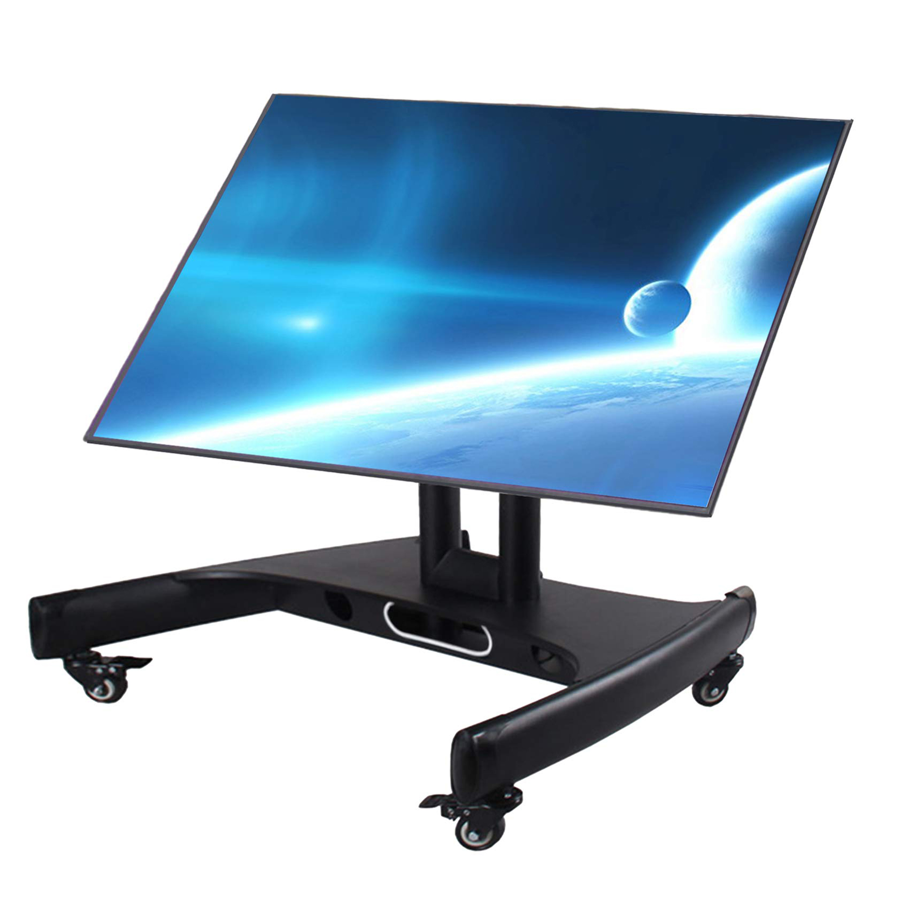 Generic Mobiele Tv-wagen Met Wielen, Rolbare Tv-standaard Voor 40 Tot 70 Inch Flat Panelschermen Rollende Tv Wagen Met Vergrendelbare Wielen En Kanteling