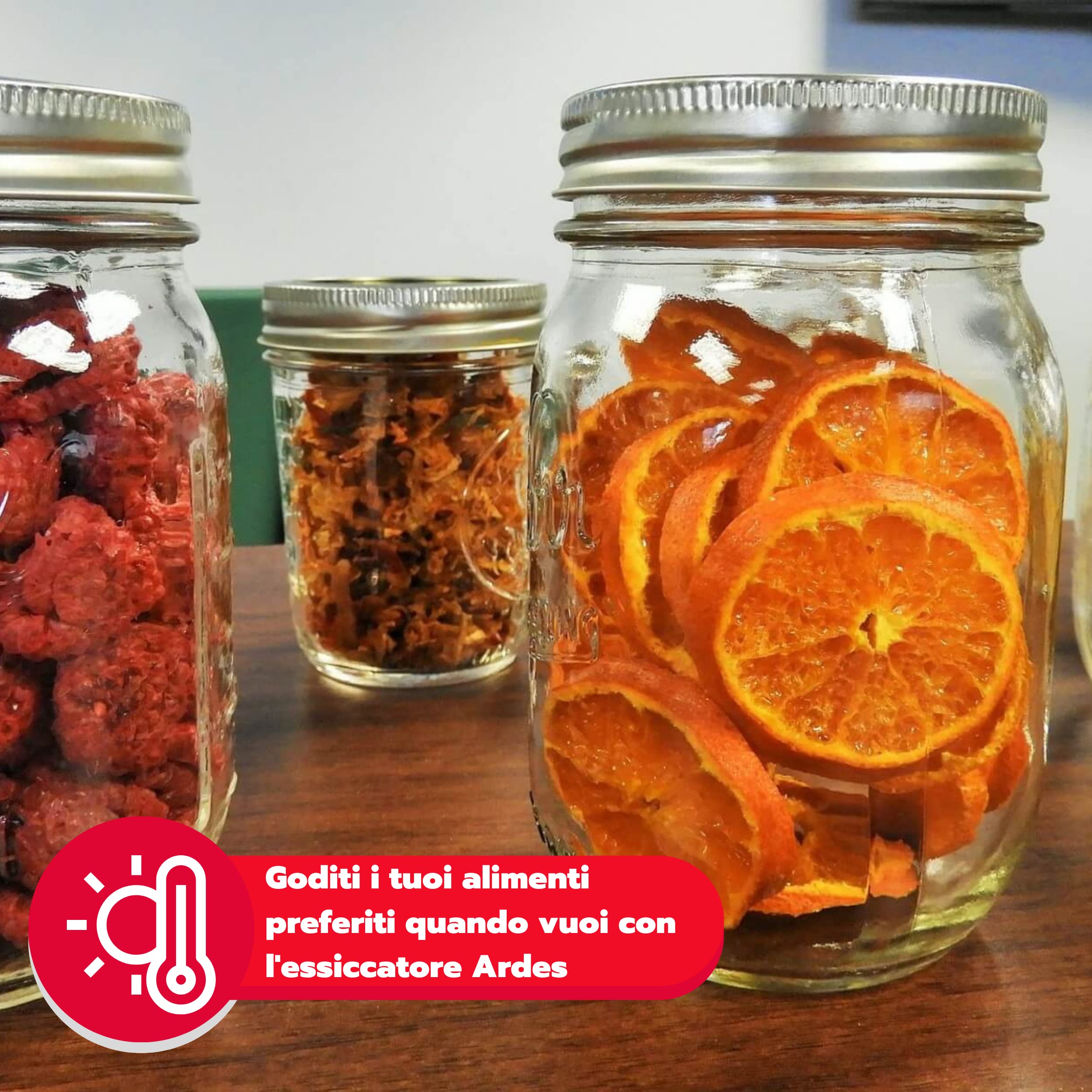 ARDES | AR1K15 Essiccatore Alimentare per Frutta Verdura Funghi Disidratazione Rapida - 5 Ripiani Lavabili, Temperatura Regolabile, 245 W, Plastica