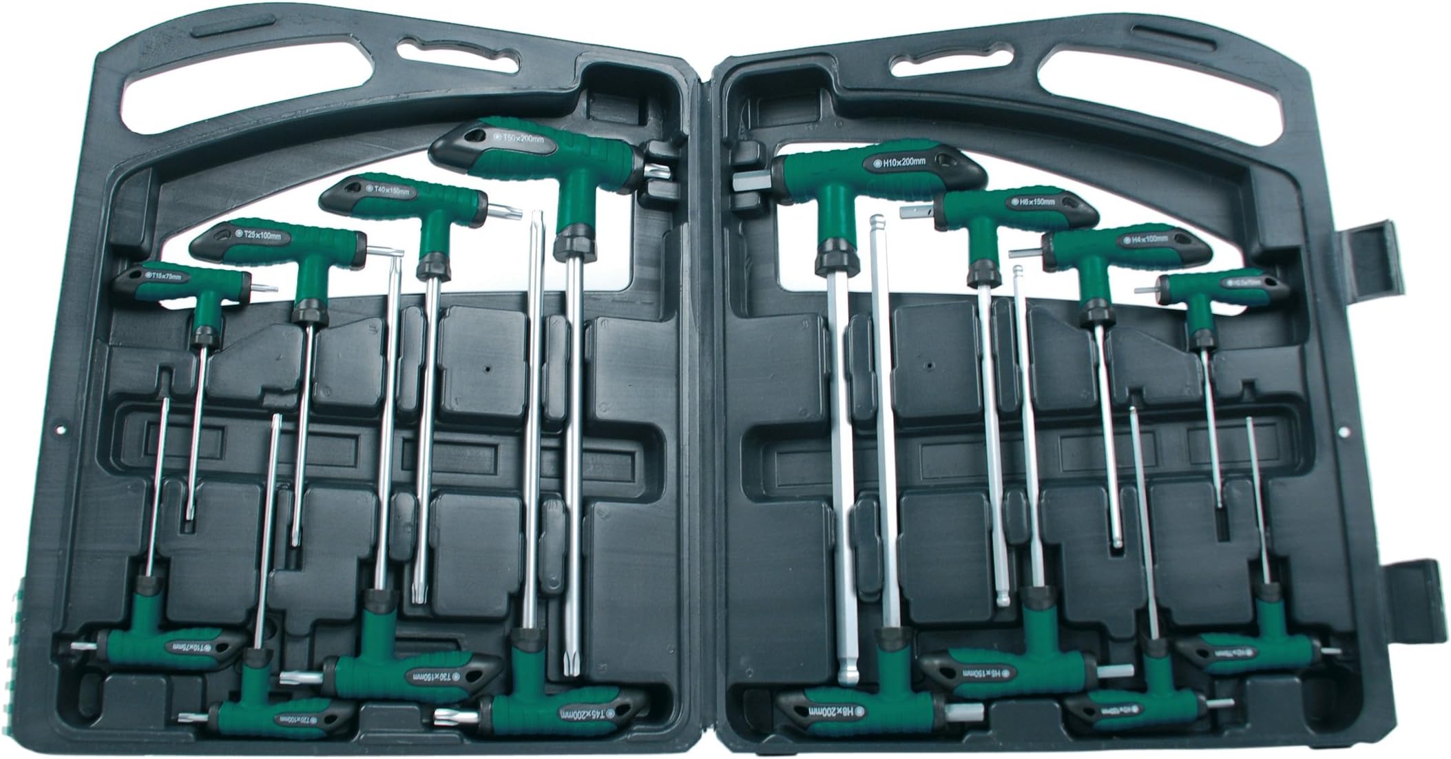 Brueder Mannesmann Tools M18190 Offset Screwdriver Set 16 Pieces