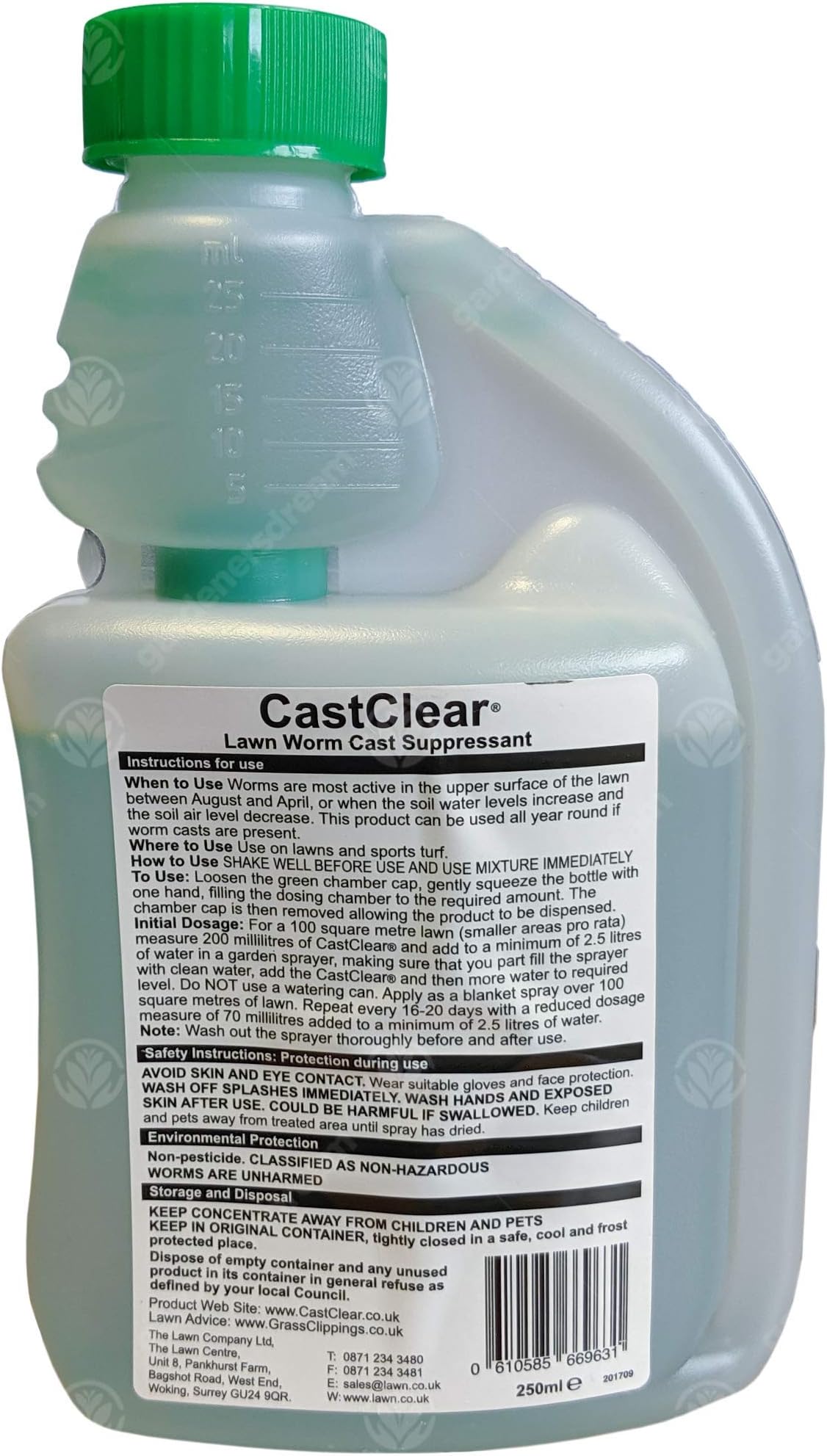 250ML CASTCLEAR LAWN WORM CAST TREATMENT