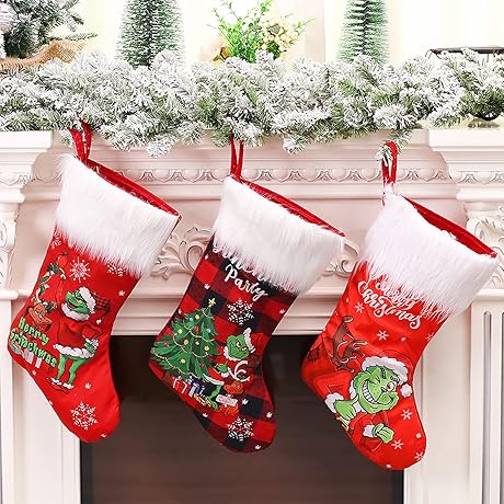 Grinch Christmas Stockings 4-Pack