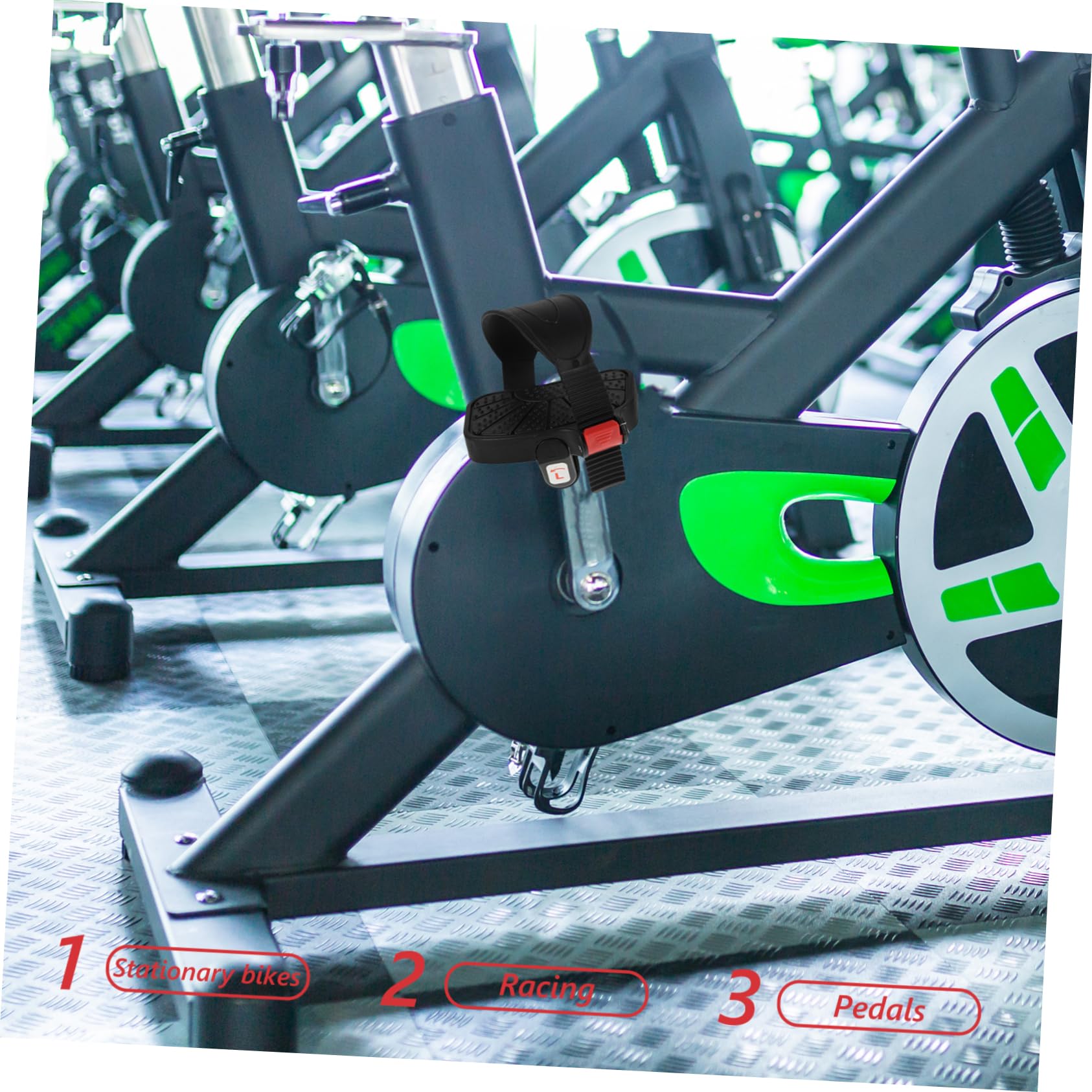 VANZACK Wymiana Pedałów Do Roweru Górskiego - 1 Para Pedałów Do Roweru Treningowego Z Plastikową Platformą I Paskami Regulacyjnymi