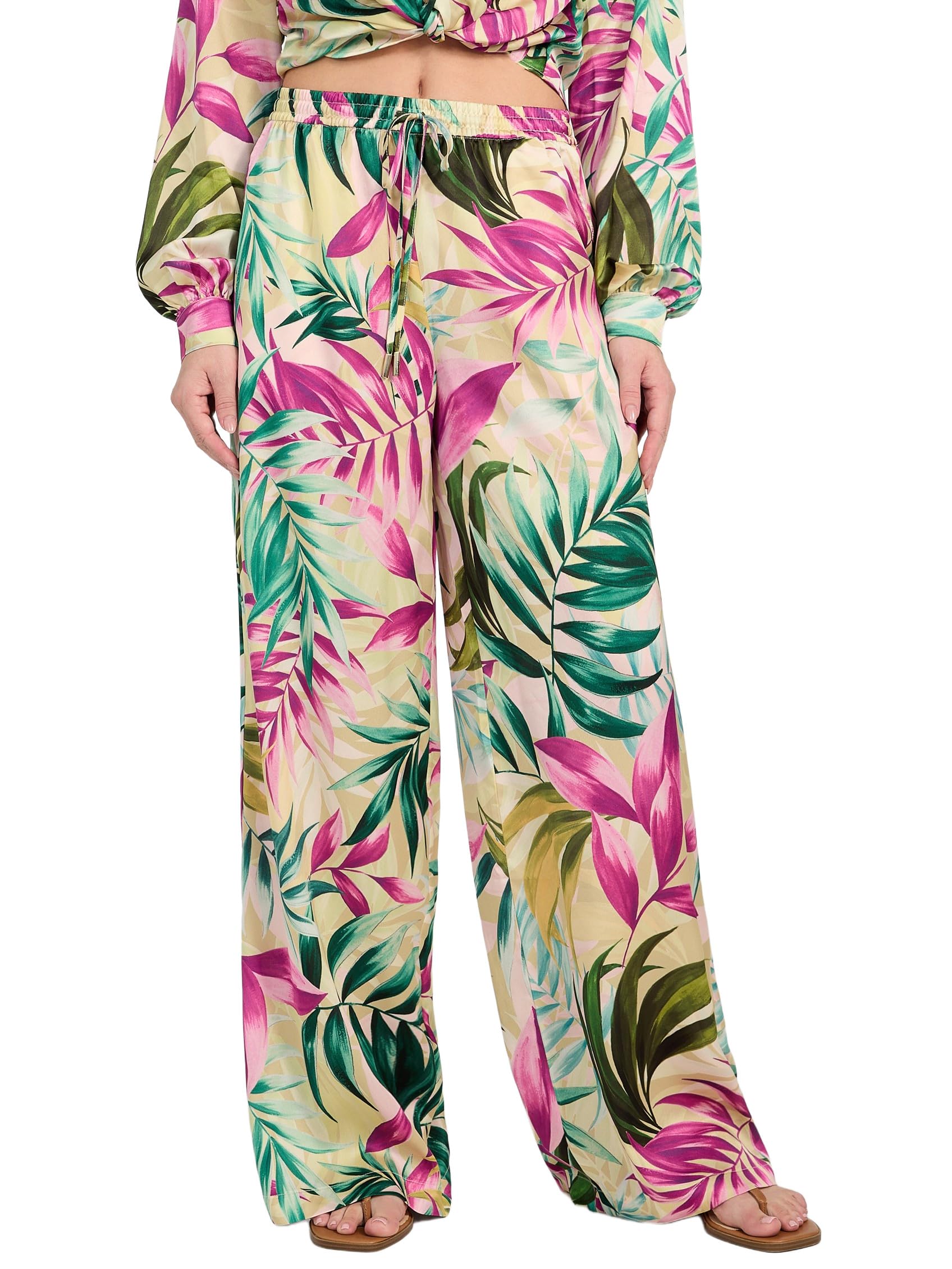 GUESS Womens Eco INES Wide Leg Jogger