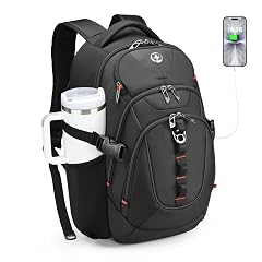 Swissdigital Design Laptop Backpack with USB Charging Port Travel Backpack Fits 15 6 inches Computer 31L College School