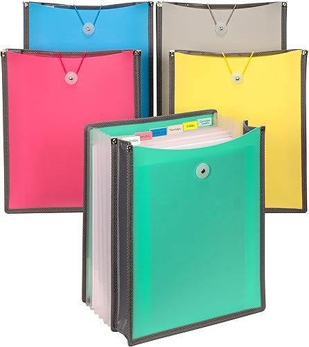 C-Line Paquete de 12 archivadores verticales de 7 bolsillos para mochila (57100-DS)