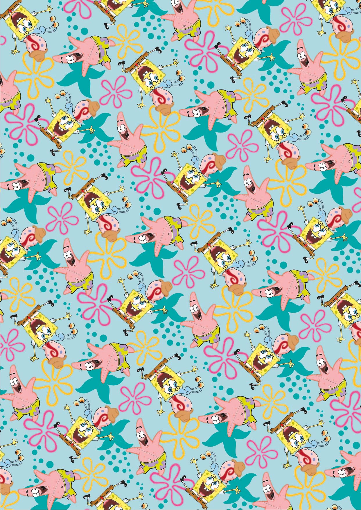 SPONGEBOB SQUARE PANTS WRAPPING PAPER ROLL WRAP 4M BIRTHDAY GIFT WRAP