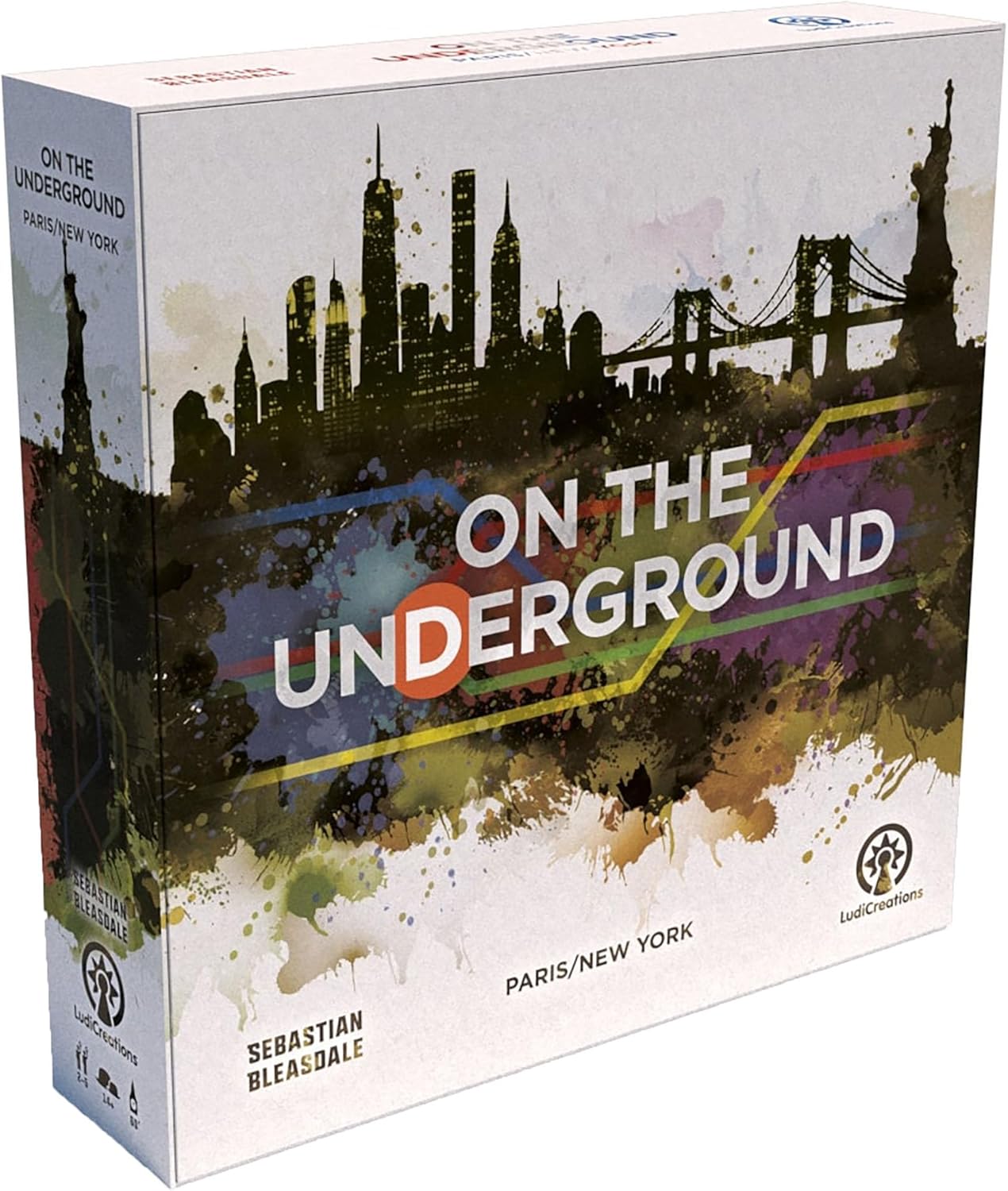 On The Underground: Paris/New York - Train Route Building, Strategy Board Game, 2 City Maps, Family Game, Ages 14+, 2-5 Players, 60 Min