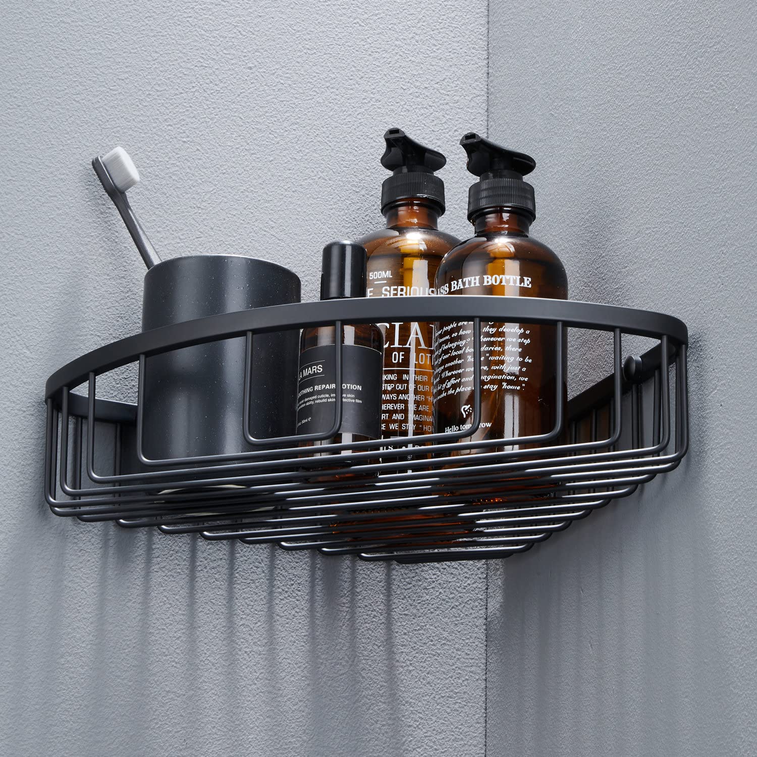 Segistan Bathroom Corner Shower Caddy Organizer Corner-Hollow Design SUS304 Stainless Steel Heavy Duty Rust-Proof Bathroom Shelf Organizer Holder