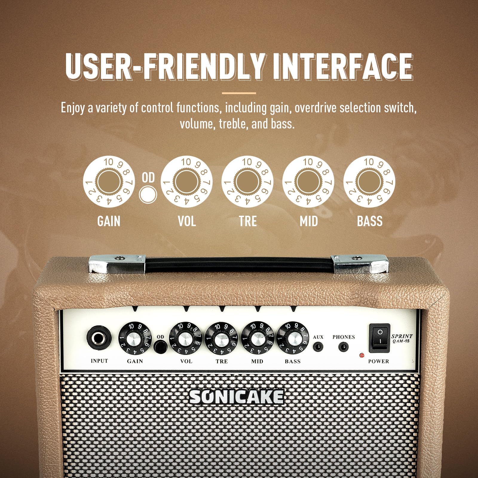 ギター Personal Headphone Guitar Amplifier Amazon.com: SONICAKE 15W Electric Guitar Amplifier, Portable Combo