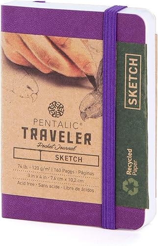 Cuaderno de bocetos Travelers Dot Grid Pentalic Art, libre de ácidos