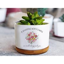 Personalized If Grandmas were Flowers We Would Always Pick You Plant Pot, Custom Birth Month Flower Family Plant Pot