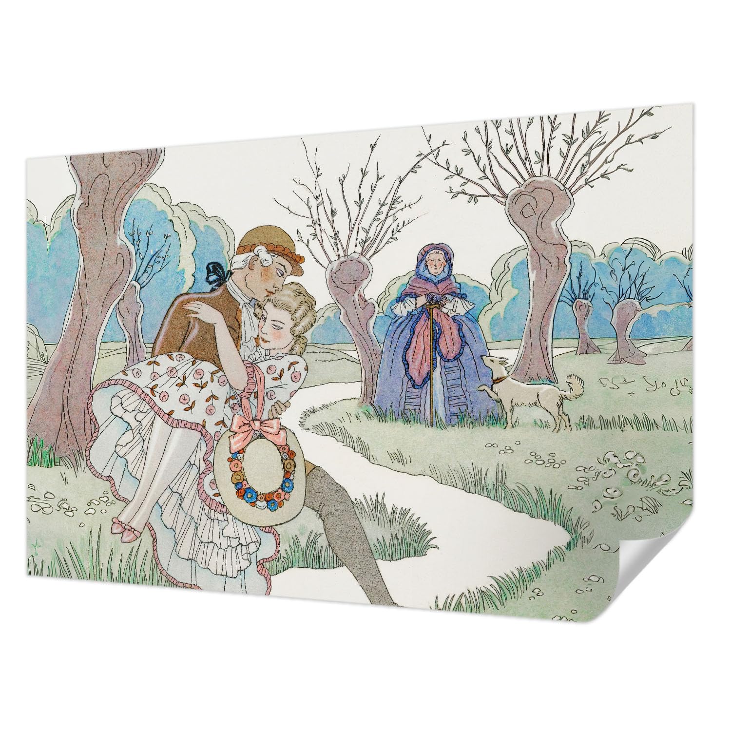 Revêtement mural autocollant haute qualité Tulup Scène Romantique