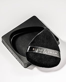 & Large Velour Triangle Makeup Puff for Smooth & Flawless Coverage – Blotting Sponge for Foundation & Concealer / Powder Press Pad – Precision Tip for Easy Application – Makeup Artist