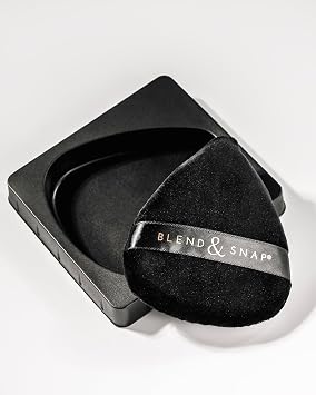 BLEND & SNAP Large Velour Triangle Makeup Puff for Smooth & Flawless Coverage Blotting Sponge for Foundation & Concealer / Powder Press Pad Precision Tip for Easy Application Makeup Artist