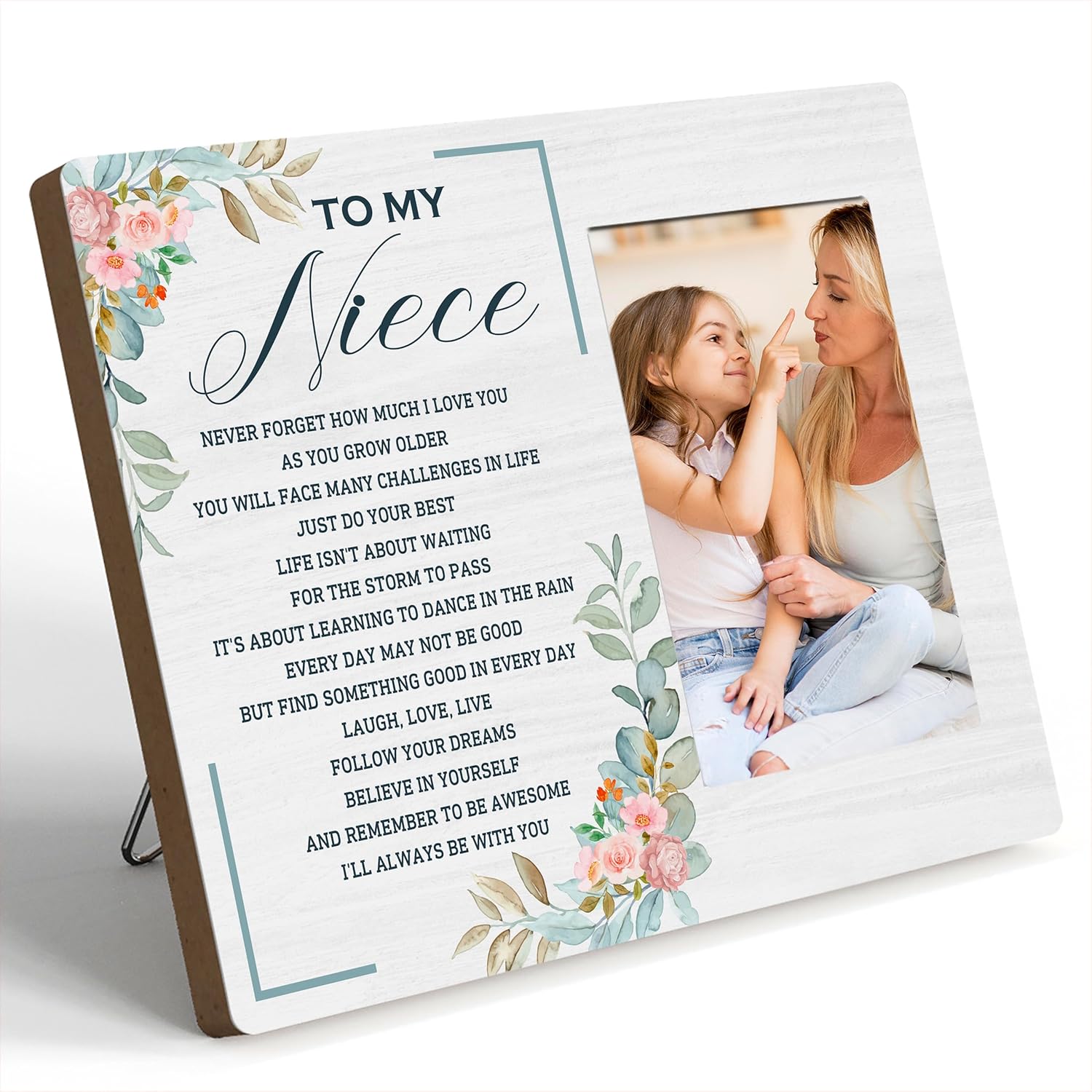 HEWBE To My Niece Picture Frame Gift to Niece From Uncle