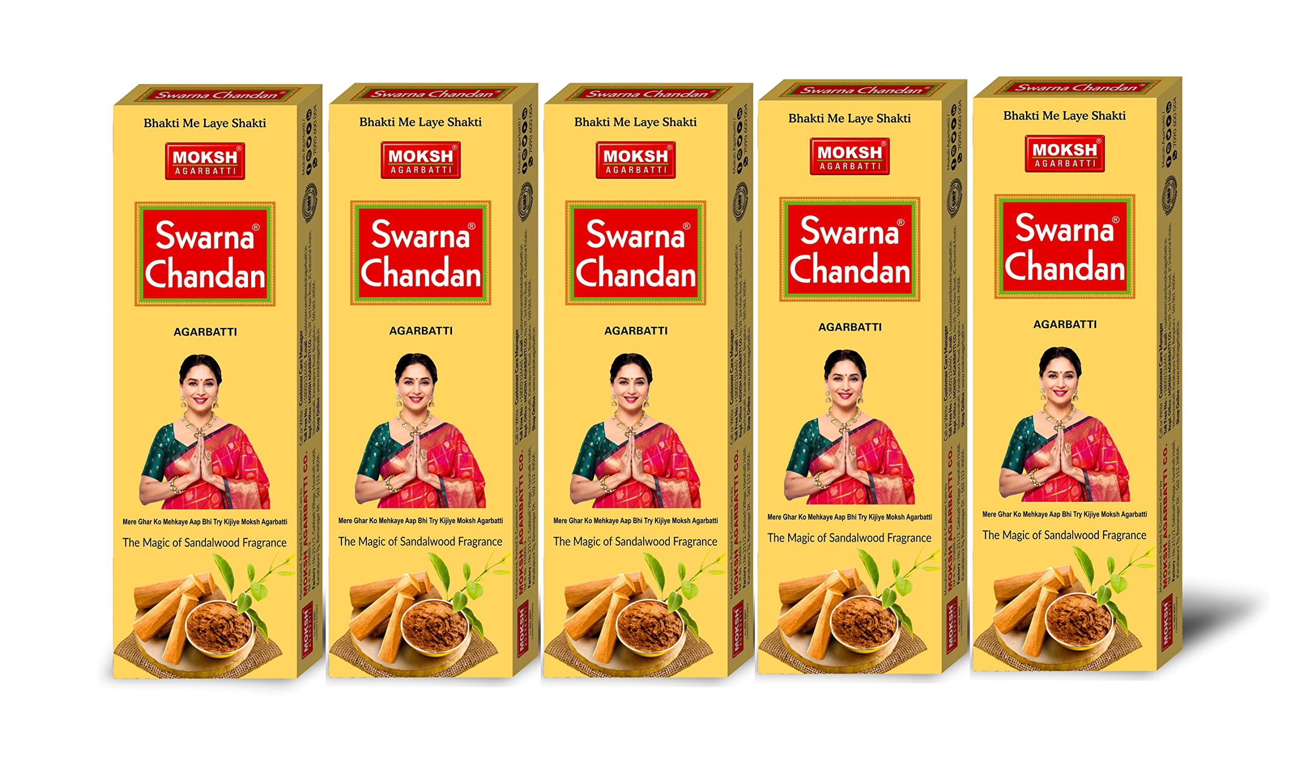 MOKSH SWARNA CHANDAN (70 g) Pack of 5