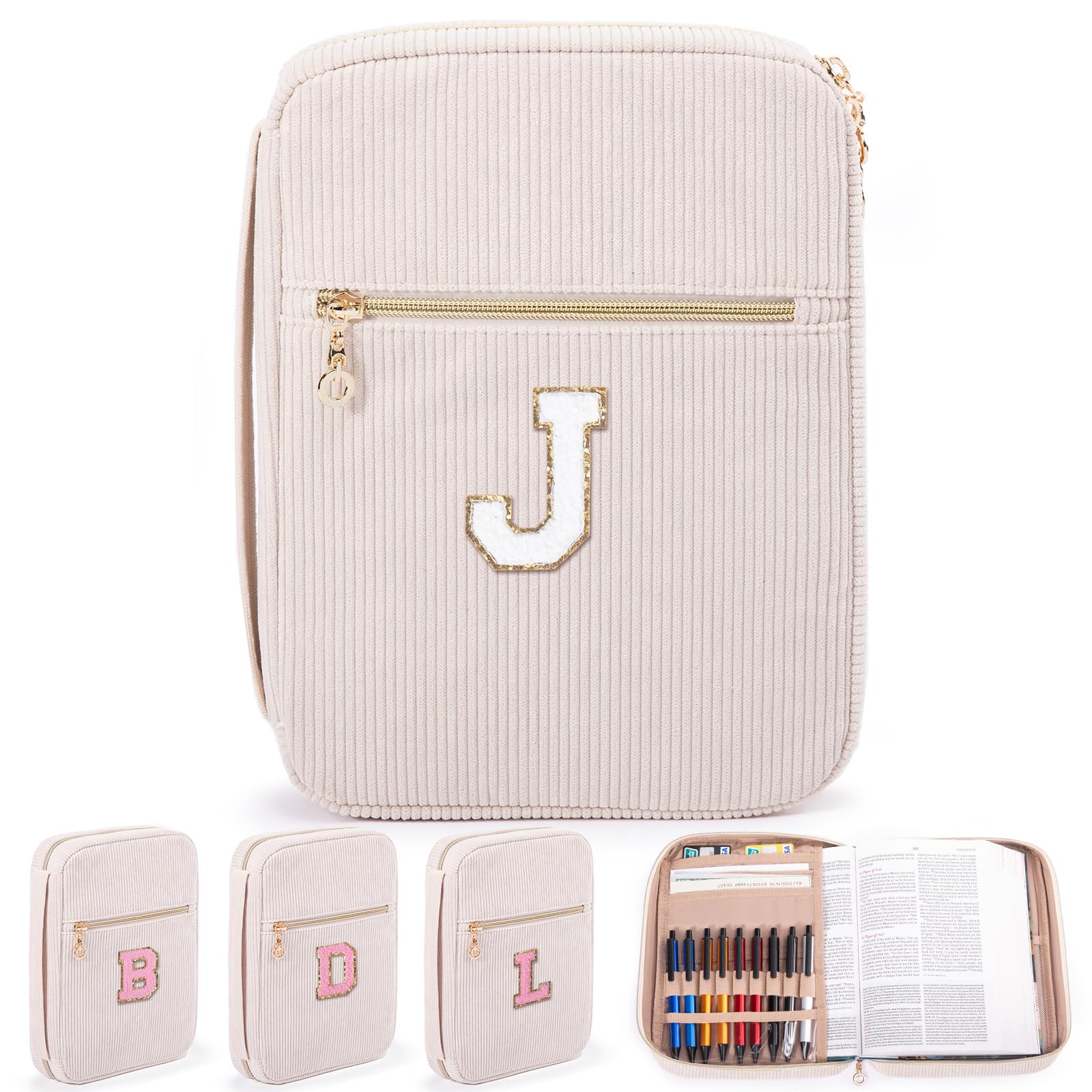 Bible Cover for Women, Initial Personalized Bible Gift - Bible Case for Men - Bible Holder - Bible Bag - Bible Carrier - Bible Carrying Case with