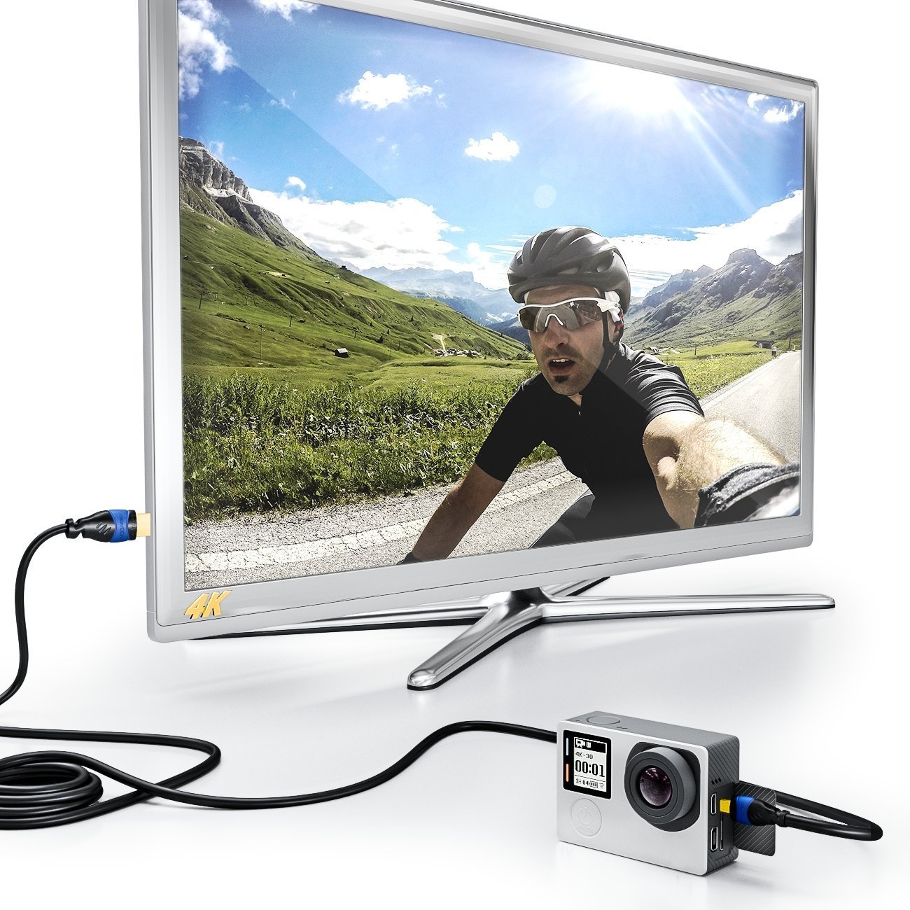 deleyCON 5m Micro Cavo HDMI - Compatibile con HDMI 2.0/1.4a - Alta Velocità con Ethernet (Ultimo Standard) - ARC 3D 4K Ultra HD 1080p 2160p - Nero