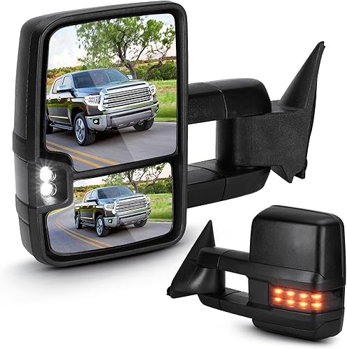 Espejos de remolque para Chevy GMC 1988-1998 CK 1500, 88-2000 CK 2500 3500, 1992-99 CK 1500 2500 Suburban, 1992-00 Tahoe Yukon con luz de holgura,