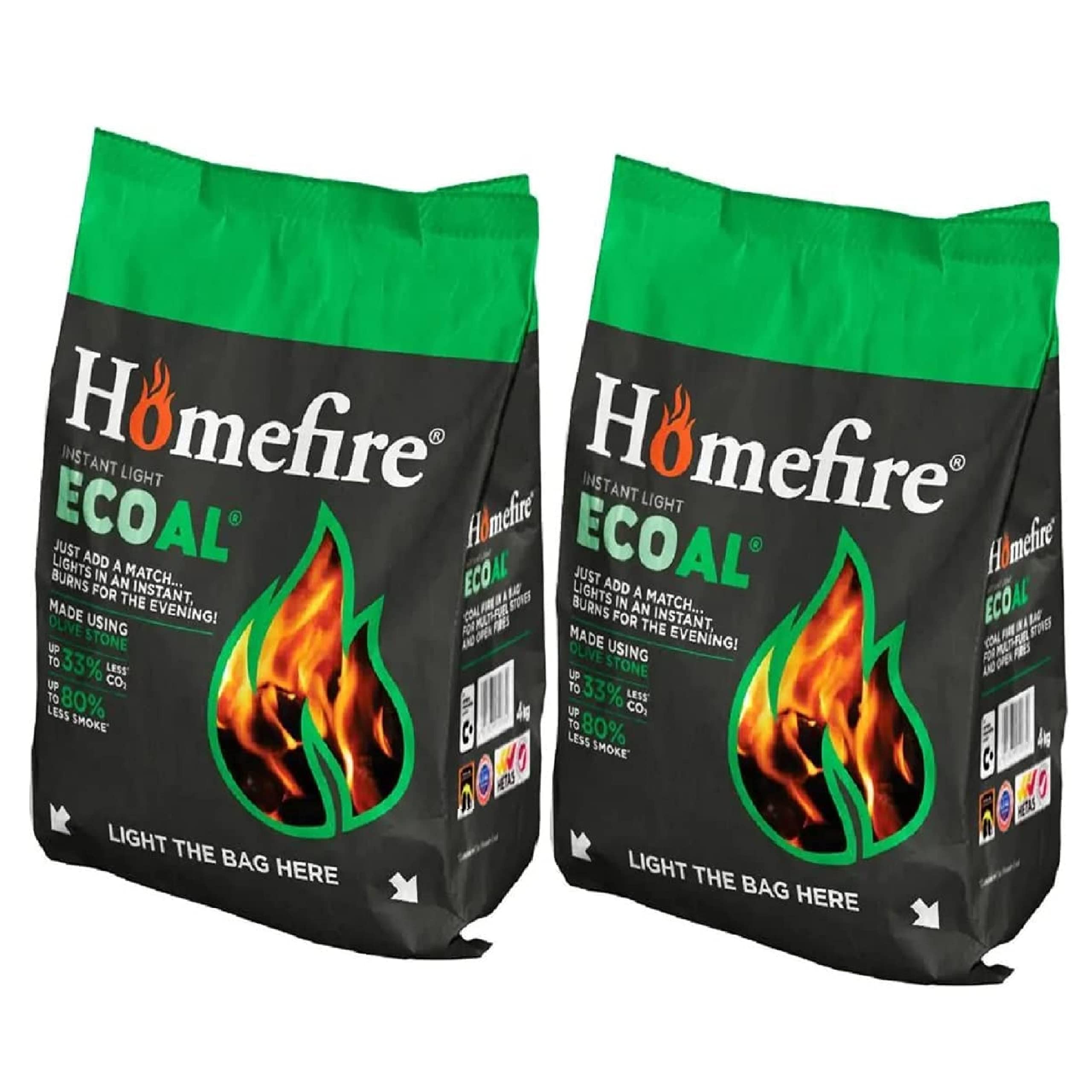 Homefire Instant Light Smokeless Coal Fire - Ideal Smokeless Coal for Multi  Fuel Stove and Open Fire