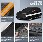 10 Layers SUV Car Cover Custom Fit for GMC Terrain(2010-2026), Waterproof All Weather for Automobiles, Outdoor Full Cover Sun Dust Rain Protection with Cotton. Black