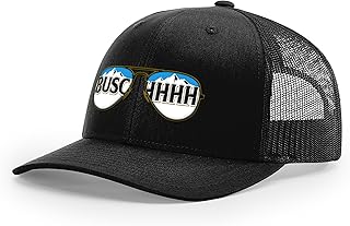 theCHIVE Busch Light Logo Fishing Snapback Hat One Size Fits All (Shades - Black)