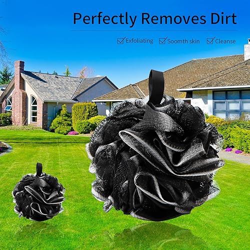 Miniatura 8 de Esponja de esponja de baño para la espalda, esponja de ducha de malla suave, exfoliante, puf, bola de ducha, esponjas de baño para mujeres y