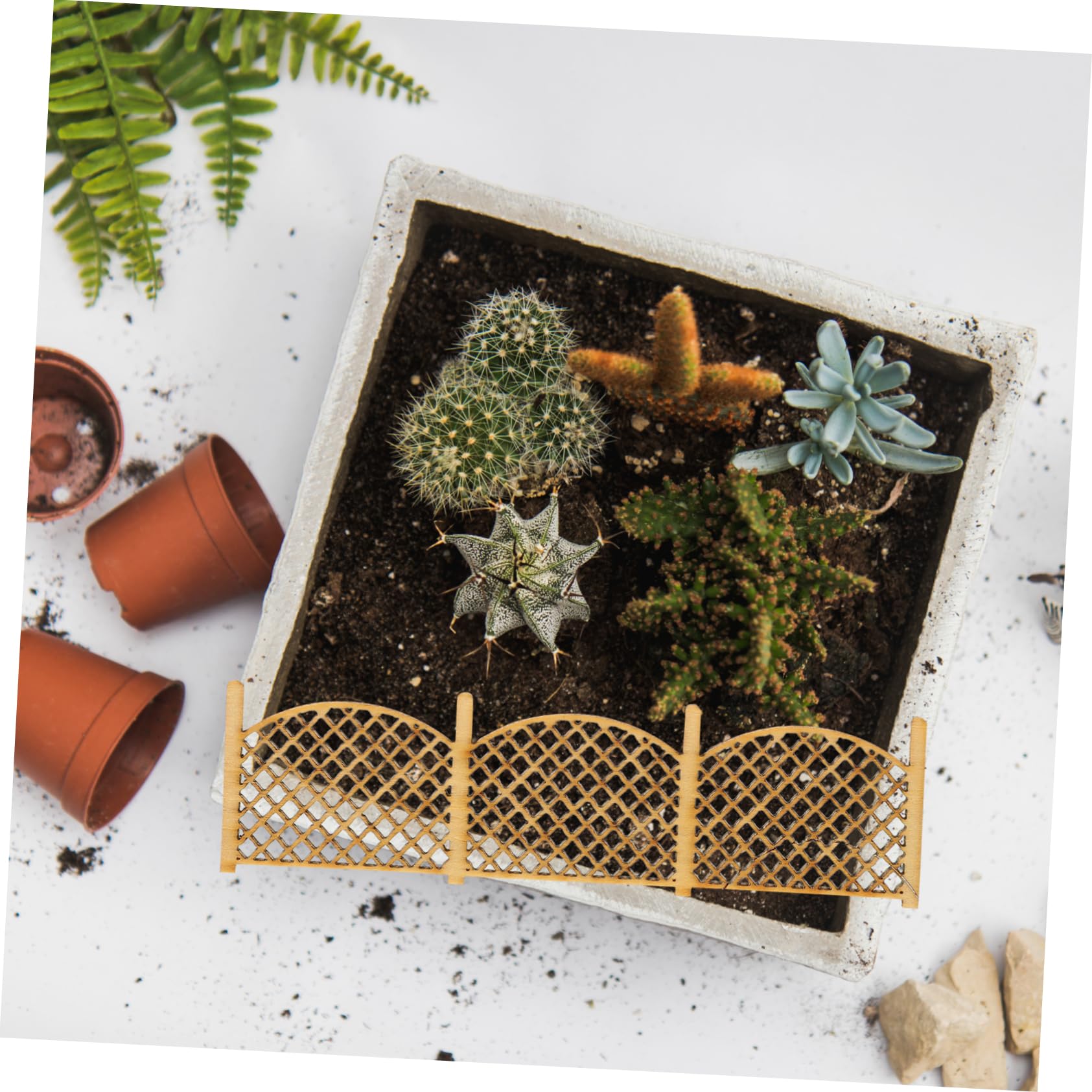 BESPORTBLE – 8 Mini Recinzioni In Legno Per Giardini Delle Fate E Terrari – Decorazione In Miniatura Stile Fattoria, 9x2.5 Cm – Per Casette Delle Bambole, Vasi, Paesaggi Fai Da Te