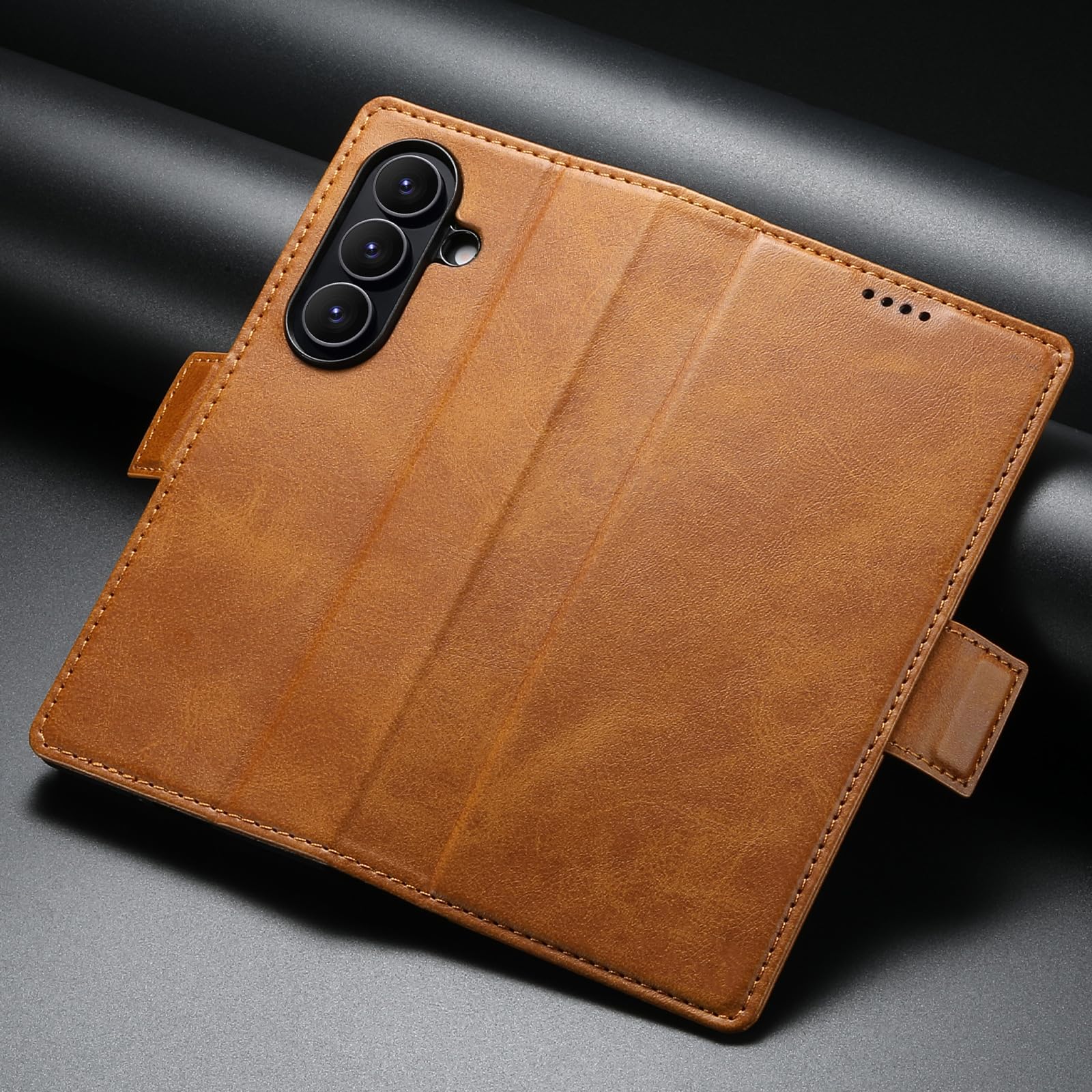 Portafoglio Cover per Samsung Galaxy Z Fold 8 Ultra, Chiusura Magnetica | D'epoca Affari Ribaltabile Pelle Protezione Custodia con Porta Carte Funzione Supporto Caso,Nero,Fold 8 Ultra