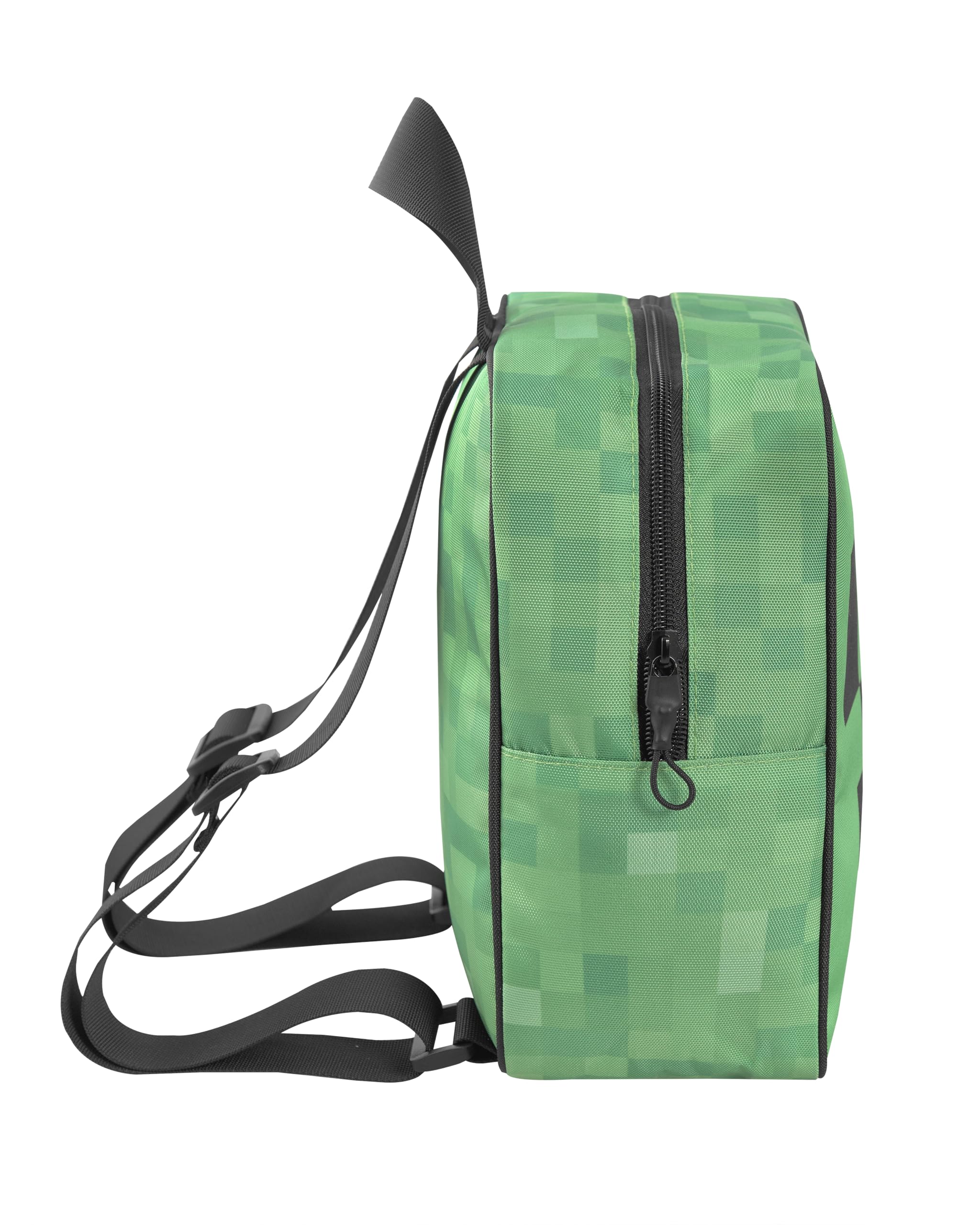 MINECRAFT - Mini Zainetto Con Spallacci Imbottiti E Regolabili, Vano E Tasca Frontale Con Zip - Zainetto Asilo, Cm 26x26hx11 - Verde