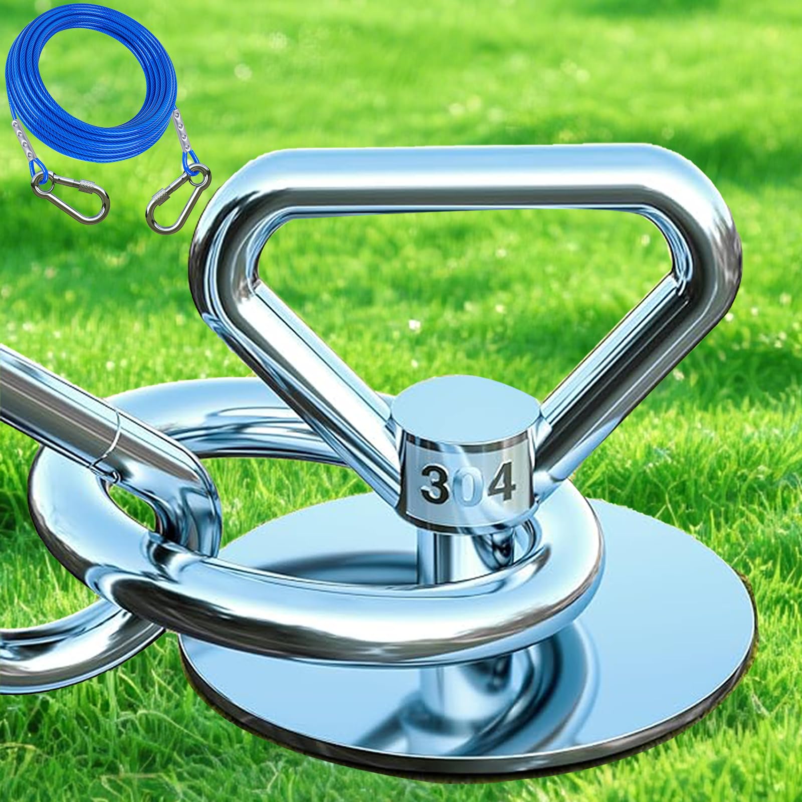 Catapamey Dog Tie Out Cable and Stake,with 30FT Heavy Duty Cable,360&deg; Swivel Run Anchor -Dog Runner for Yard- for Large Dogs up to 150 lbs-Dog Stakes for Outside Yard Outdoor Camping