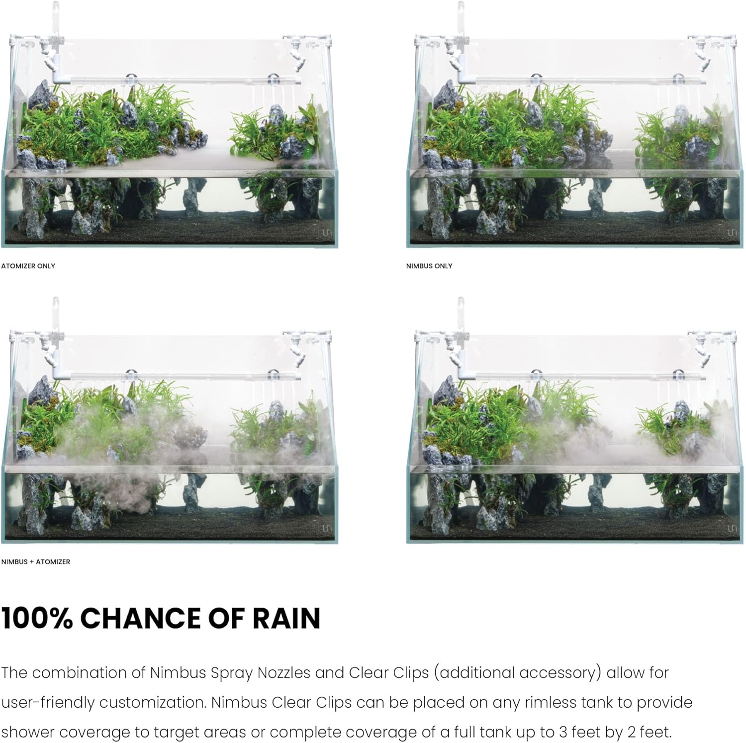 Ultum Nature Systems - Nimbus - Programable Misting System w/Timer, for Plants & Animals, for Paludarium/Terrarium - Automatic Plant Mister, Reptile Mister & Terrarium Accessories - 3.17 Gallons