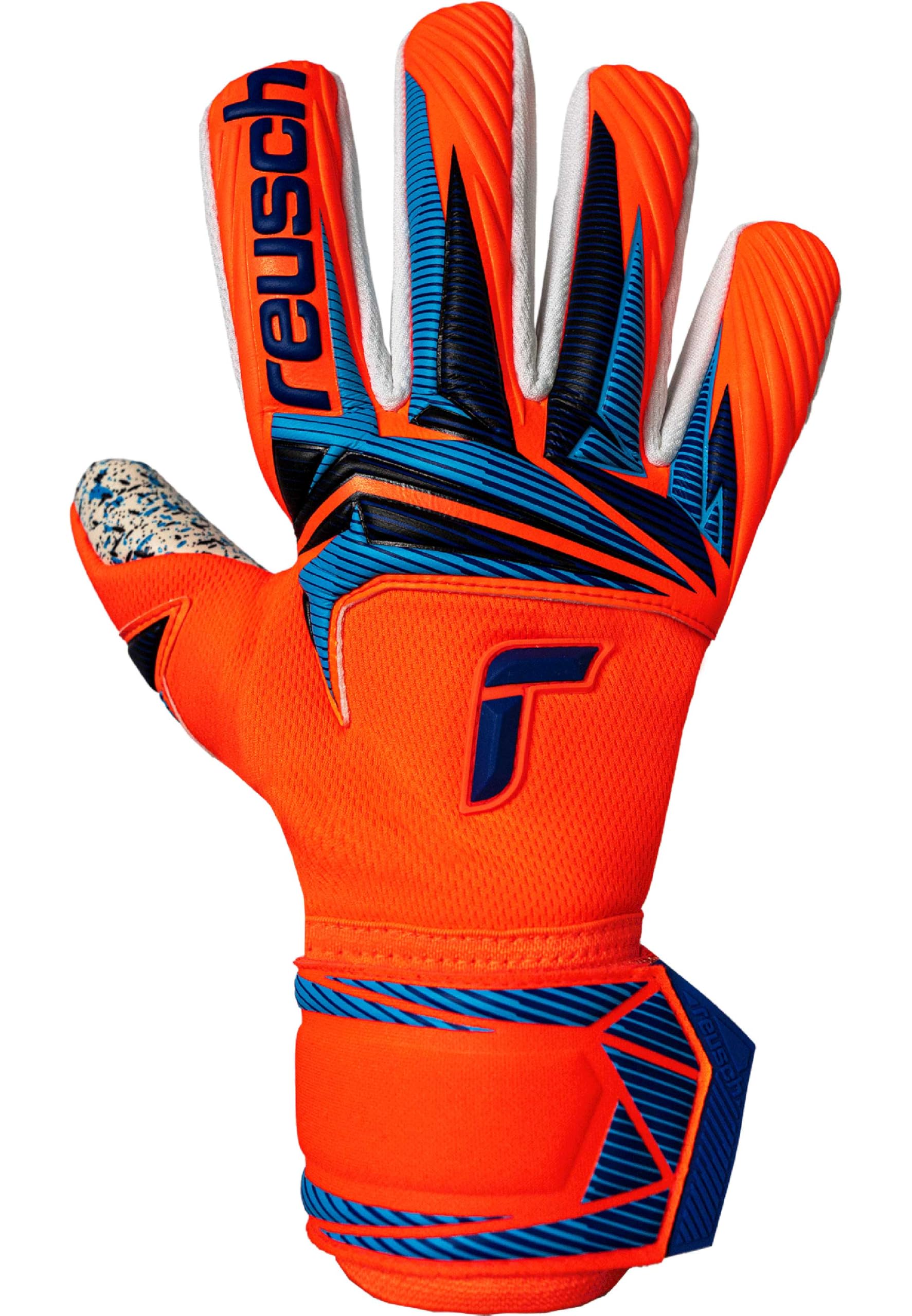 Reusch Guanti da portiere professionali da uomo e adulti, presa forte, schiuma adesiva professionale da 4 mm, vestibilità stabile, traspiranti, per allenamento e gioco, erba artificiale e erba