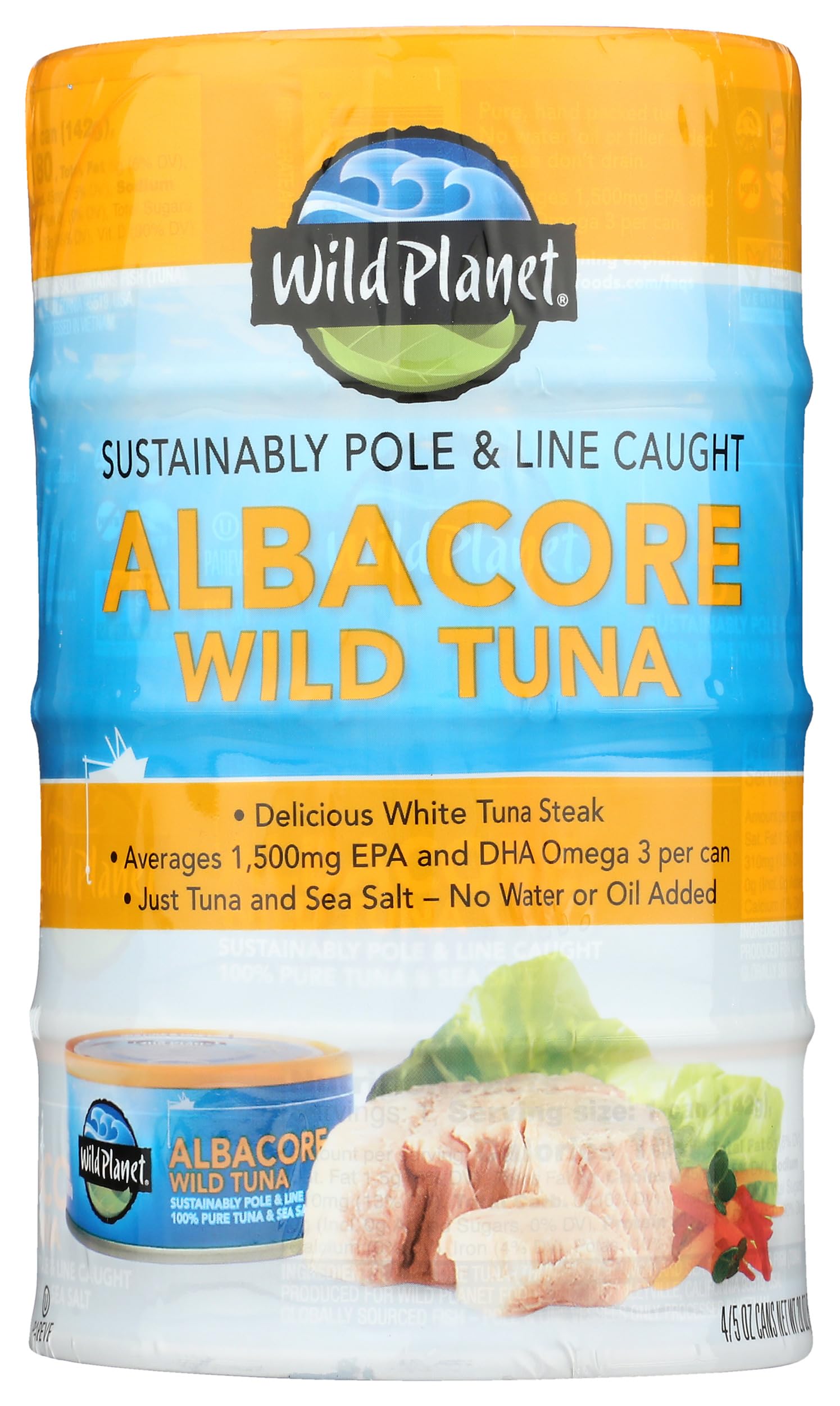 Wild PlanetWild Albacore Tuna Cans, 5 Ounce, 4 Pack
