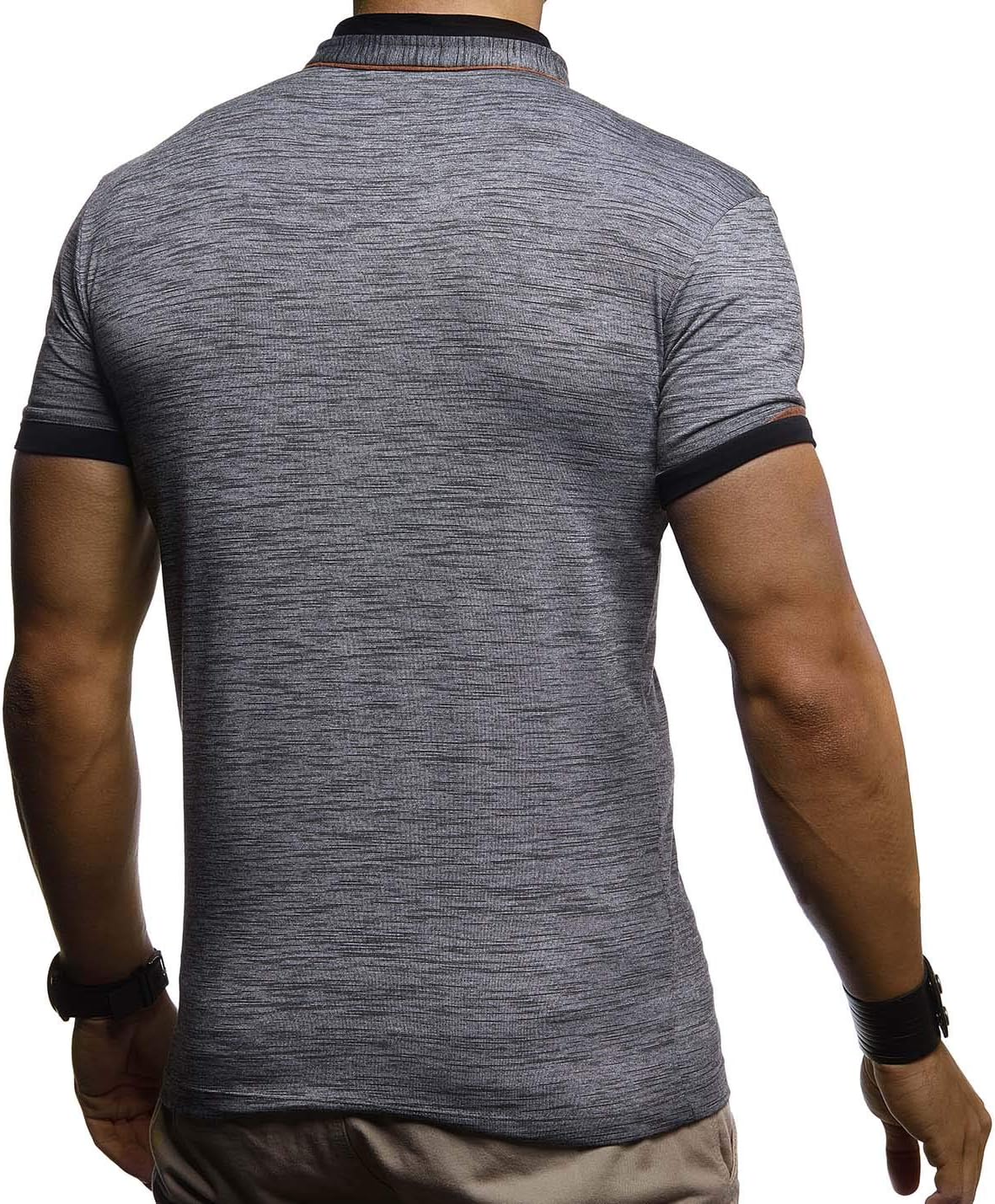 Leif Nelson Men's Modern Polo T-Shirt with Buttons Sweatshirt Hoodie Sweater Jacket Pullover Slim Fit LN4875