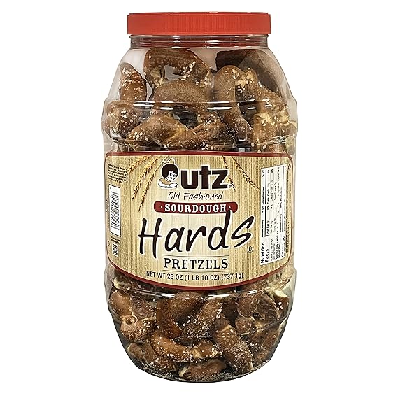 Utz Old Fashioned Sourdough Hard Pretzels 28 oz Barrel