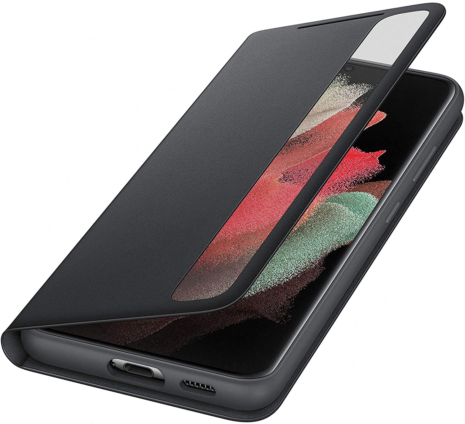 Samsung EF-ZG998CBEGEW Clear View Cover per Galaxy S21 Ultra 5G (2021), Nero