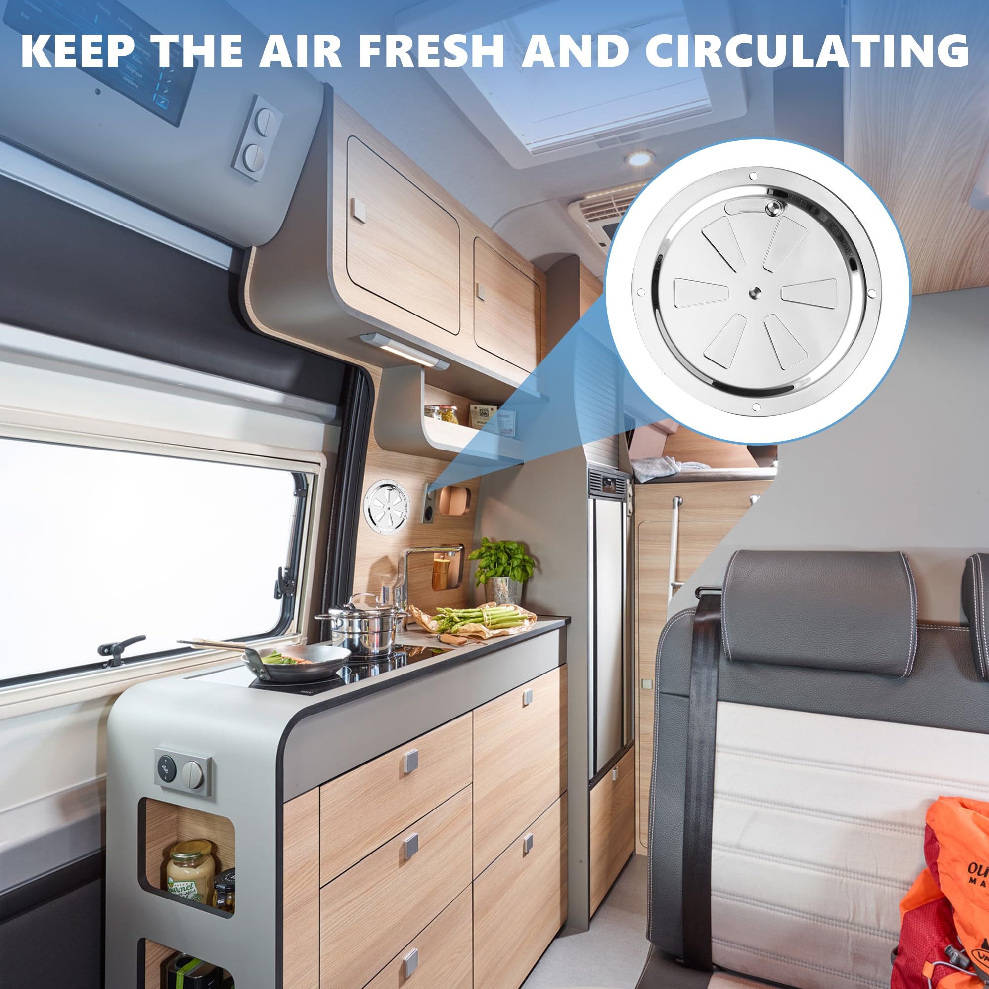 Inossidabile Piastra Di Ventilazione 125mm Griglia Aerazione Regolabile Lamiera Di Ventilazione Rotonda per la Ventilazione della griglia, imbarcazioni, Camper, Case etc